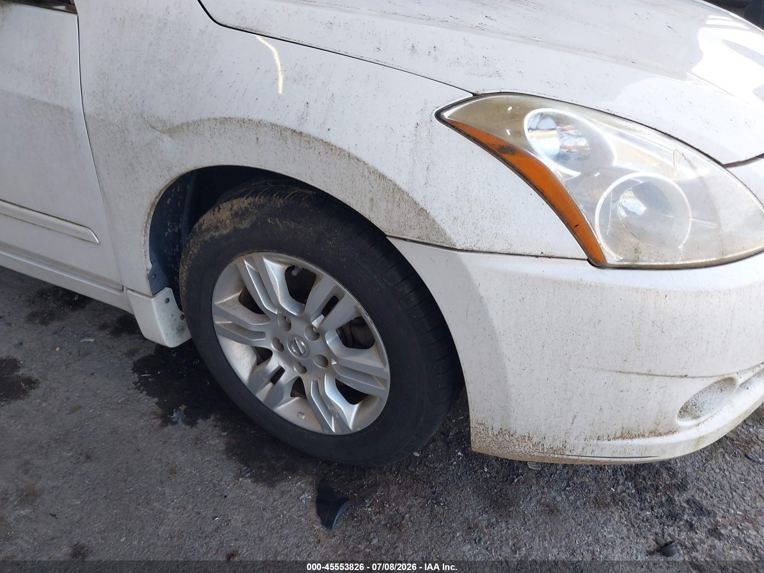 2010 Nissan Altima 2.5 S White vin: 1N4AL2AP3AC148278