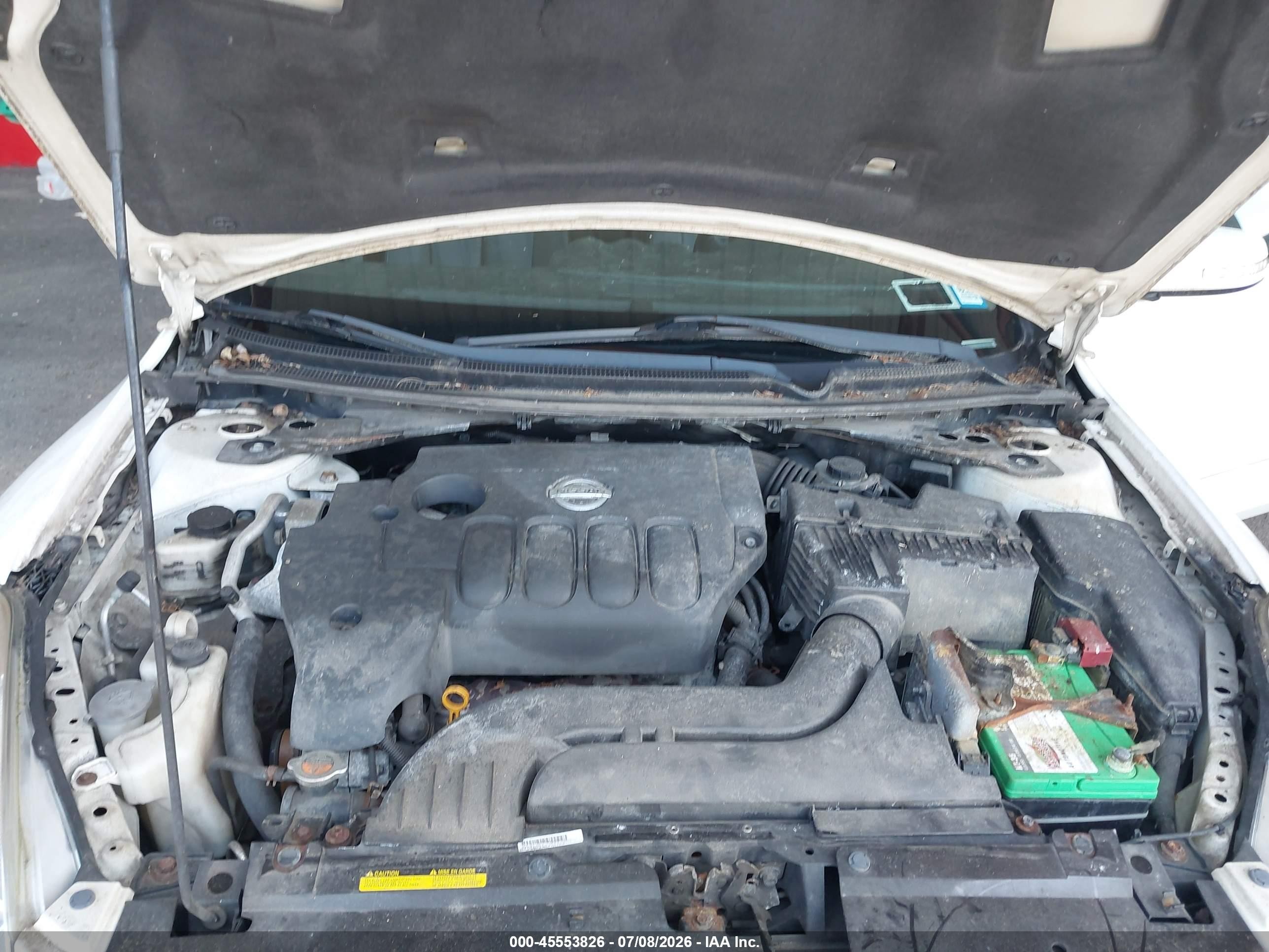 2010 Nissan Altima 2.5 S White vin: 1N4AL2AP3AC148278