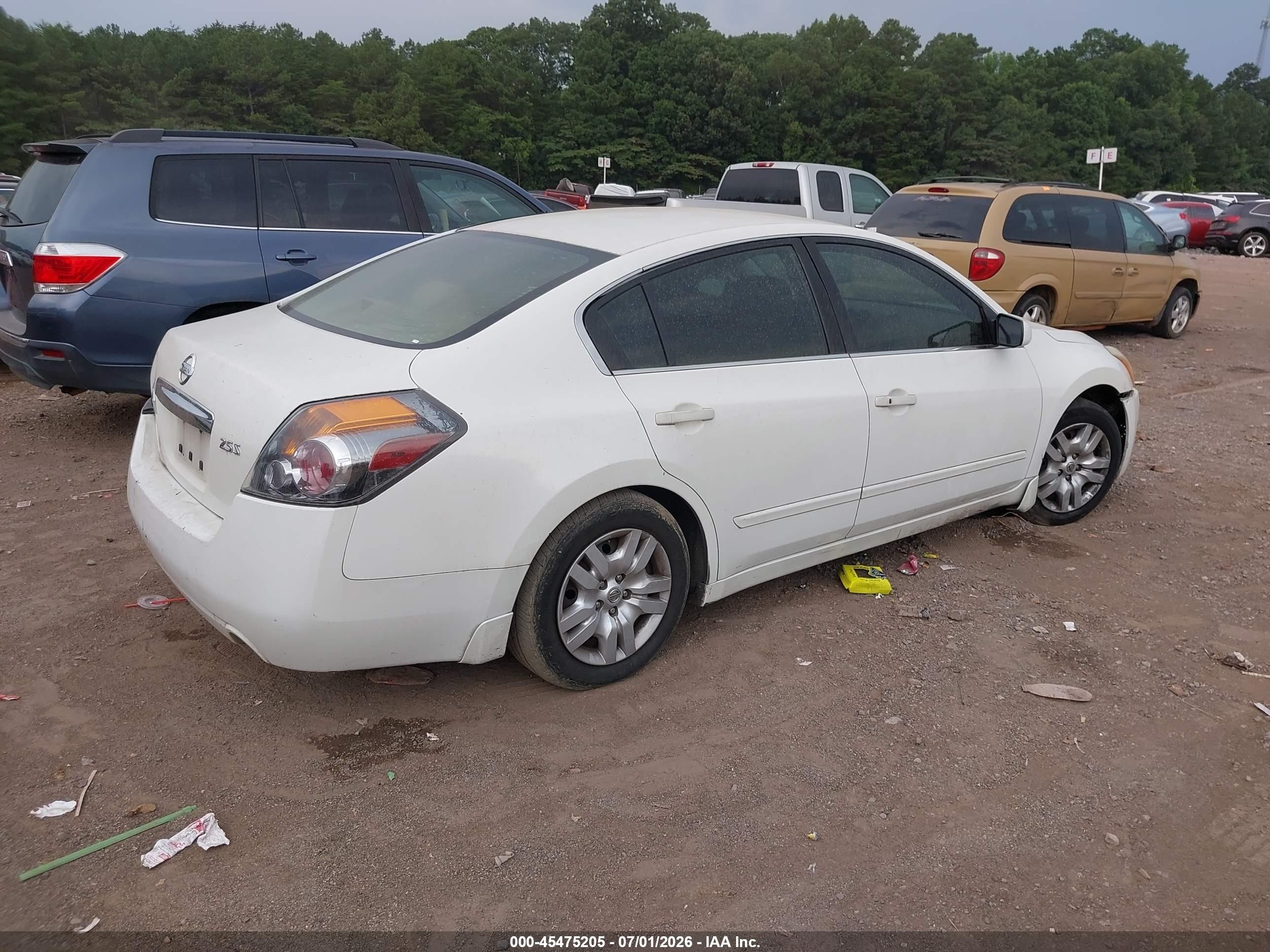 2010 Nissan Altima 2.5 S White vin: 1N4AL2AP3AC187646