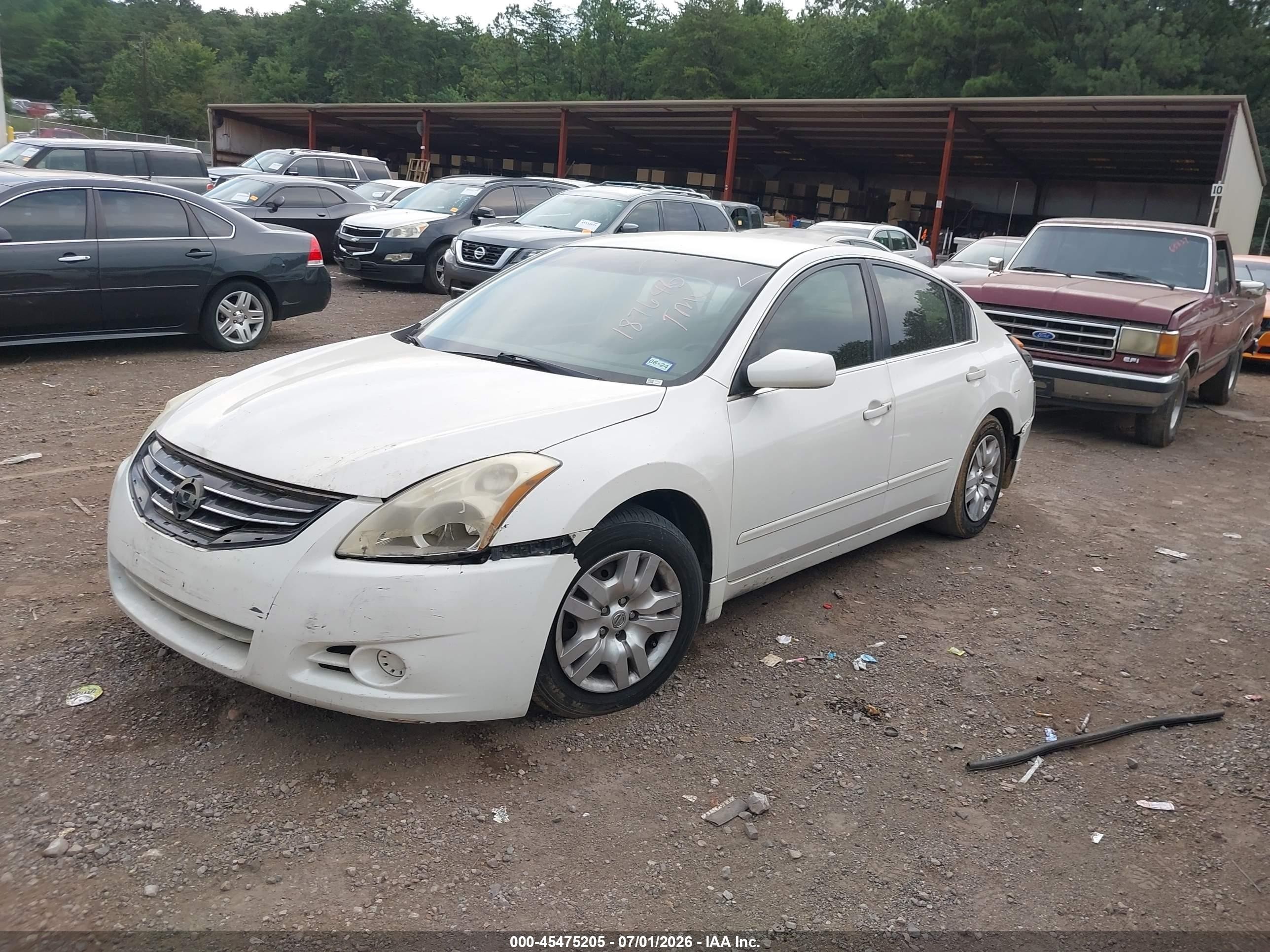 2010 Nissan Altima 2.5 S White vin: 1N4AL2AP3AC187646