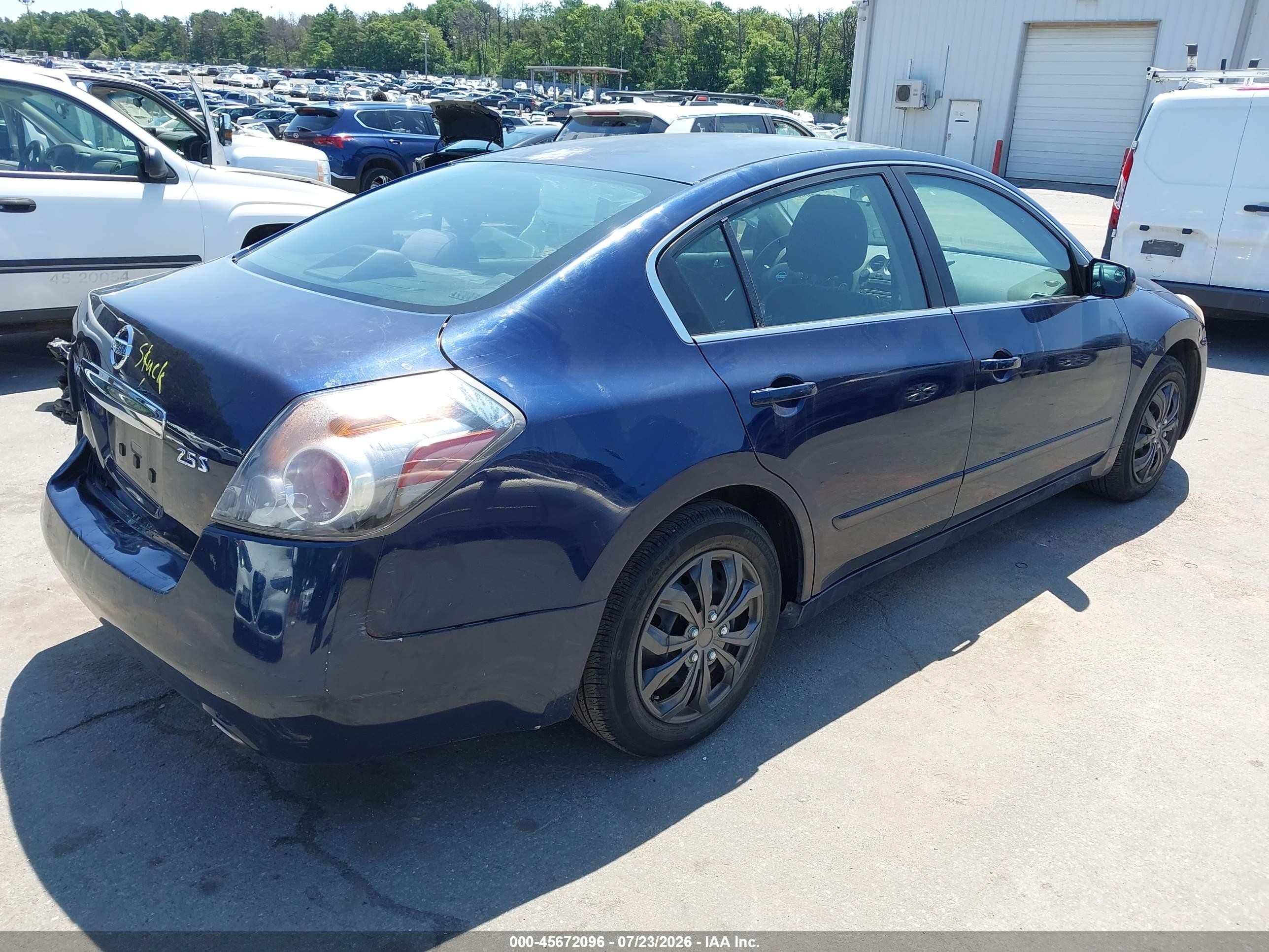 2010 Nissan Altima 2.5 S Blue vin: 1N4AL2AP3AN423491