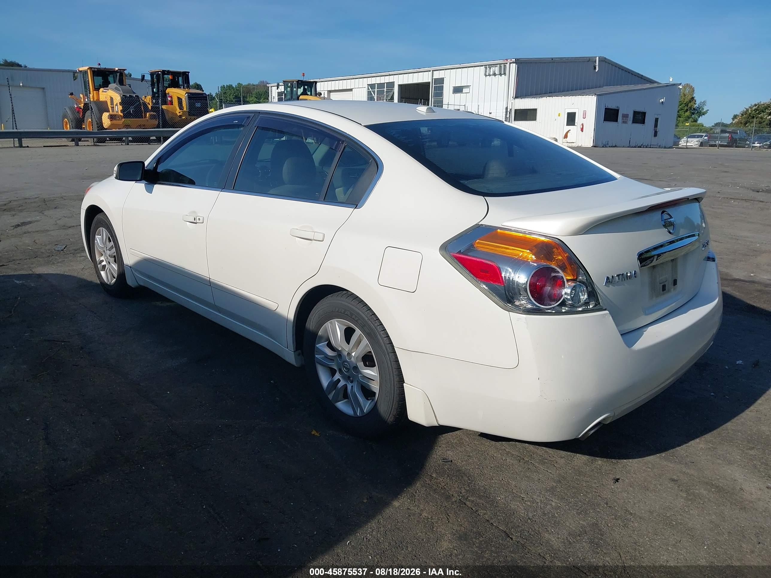 2010 Nissan Altima 2.5 S White vin: 1N4AL2AP3AN445250