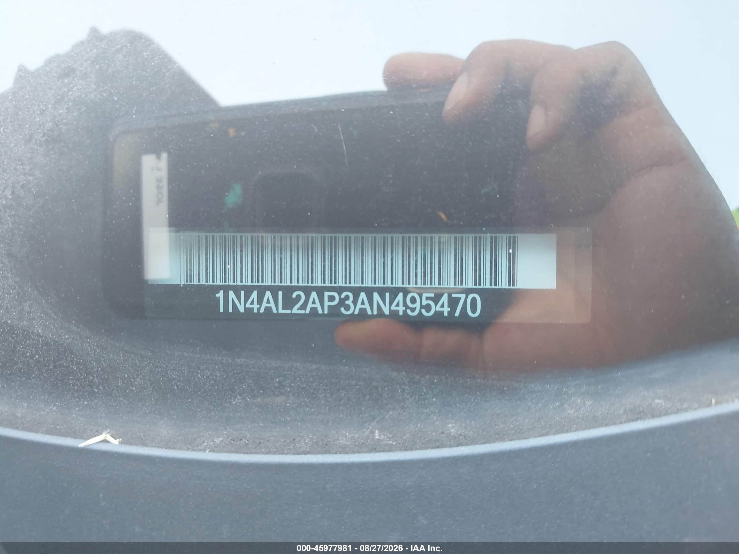 2010 Nissan Altima 2.5 S Blue vin: 1N4AL2AP3AN495470