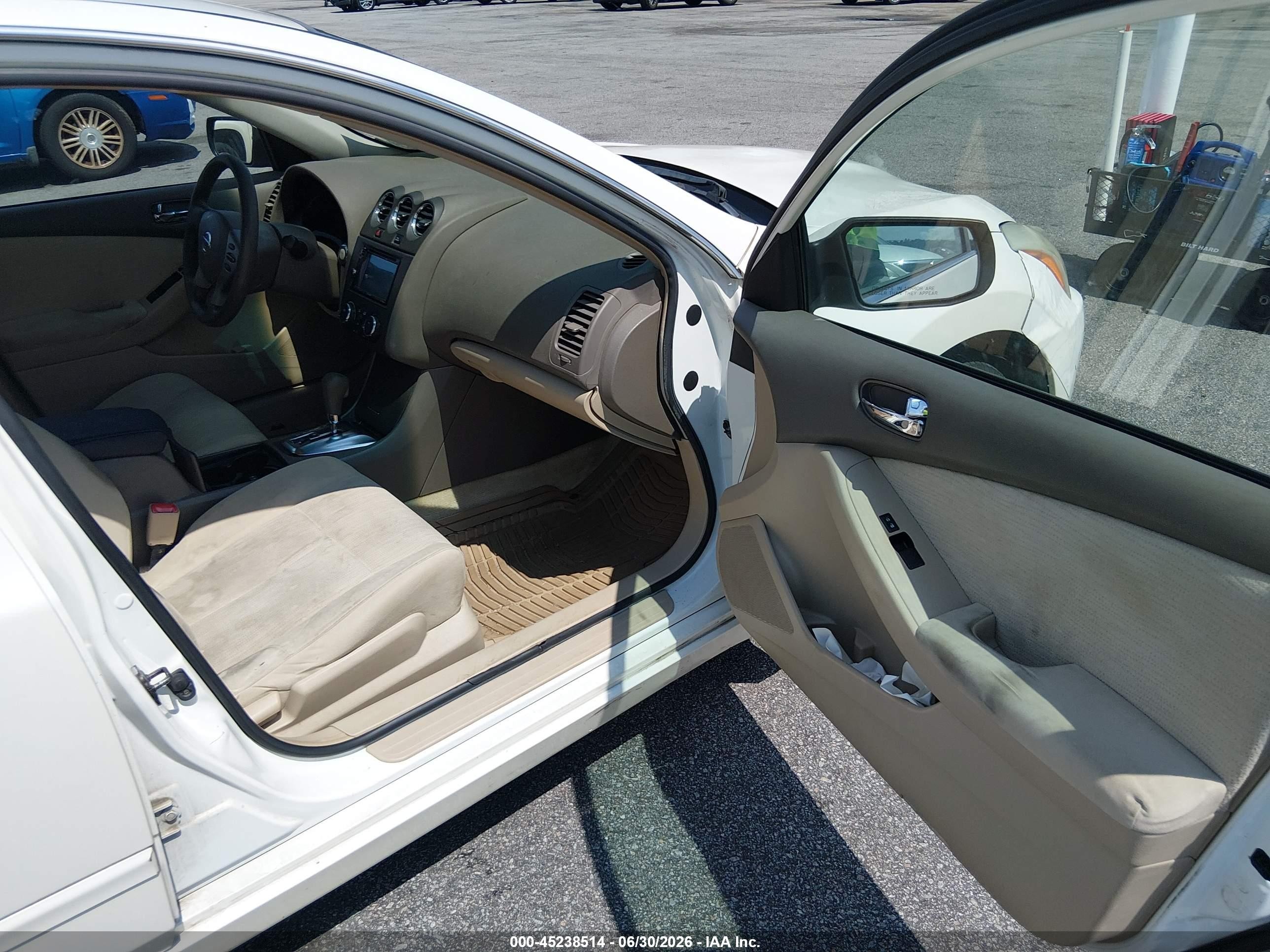 2010 Nissan Altima 2.5 S White vin: 1N4AL2AP3AN504555