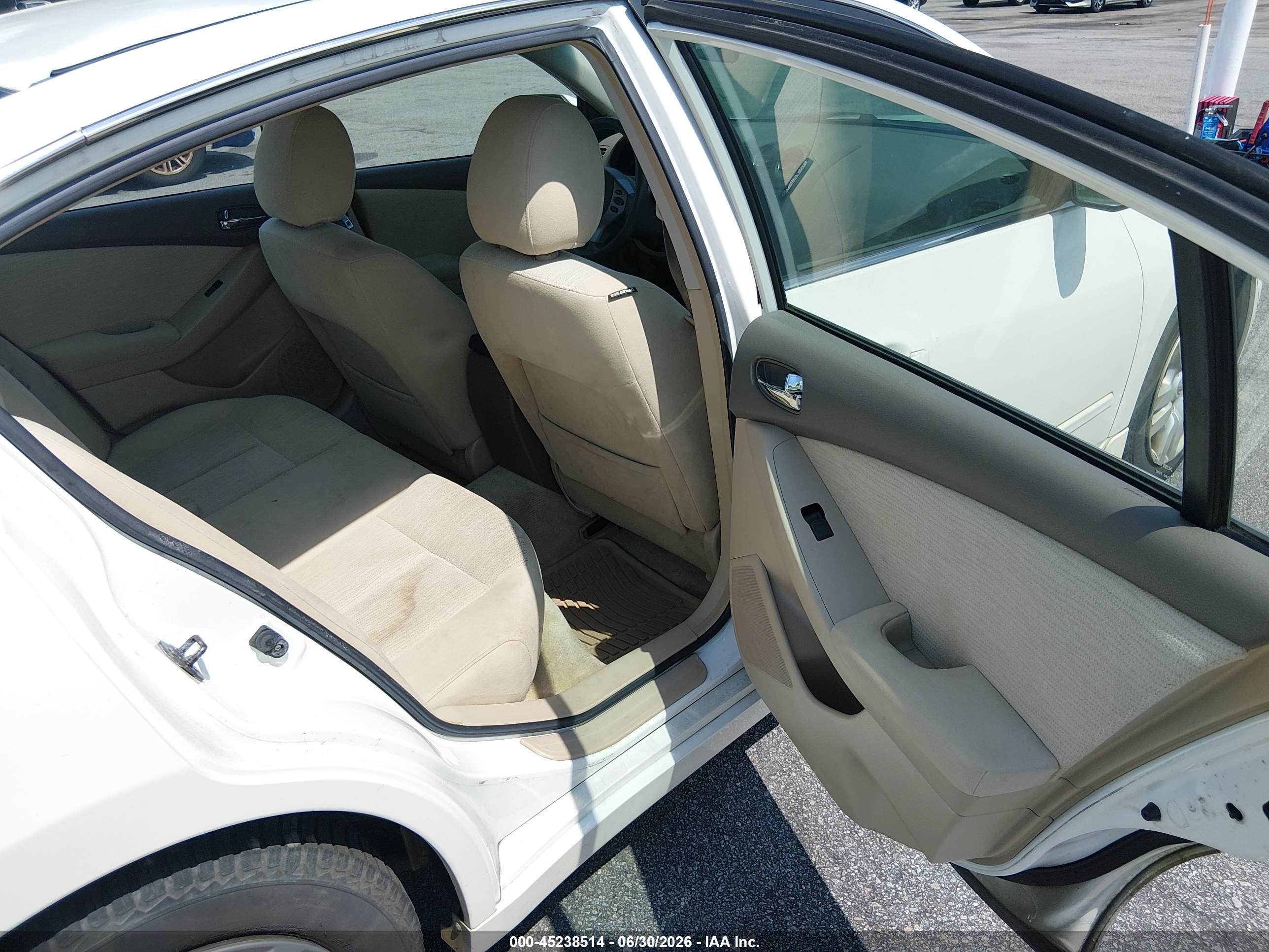 2010 Nissan Altima 2.5 S White vin: 1N4AL2AP3AN504555