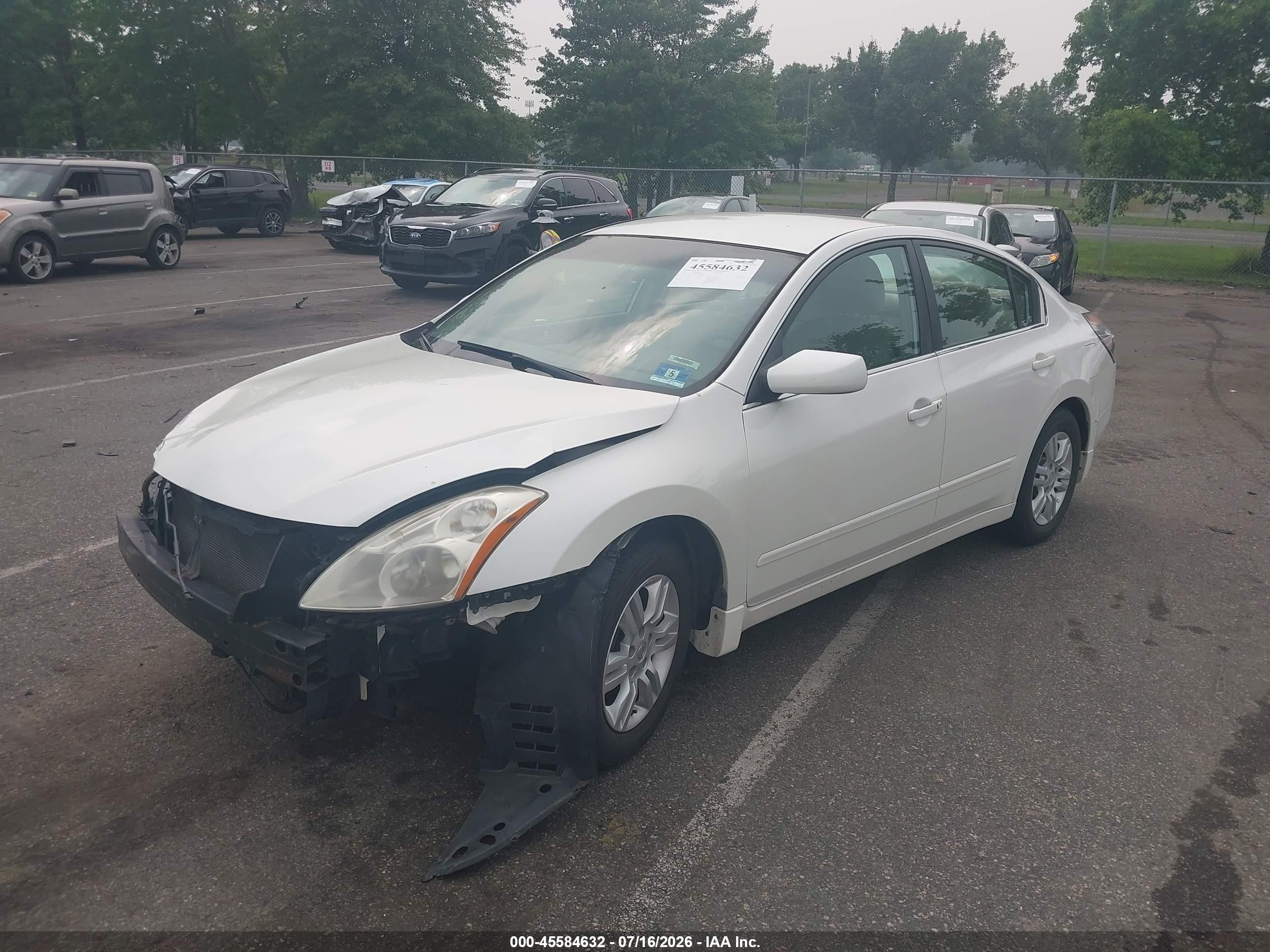 2010 Nissan Altima 2.5 S White vin: 1N4AL2AP3AN517368