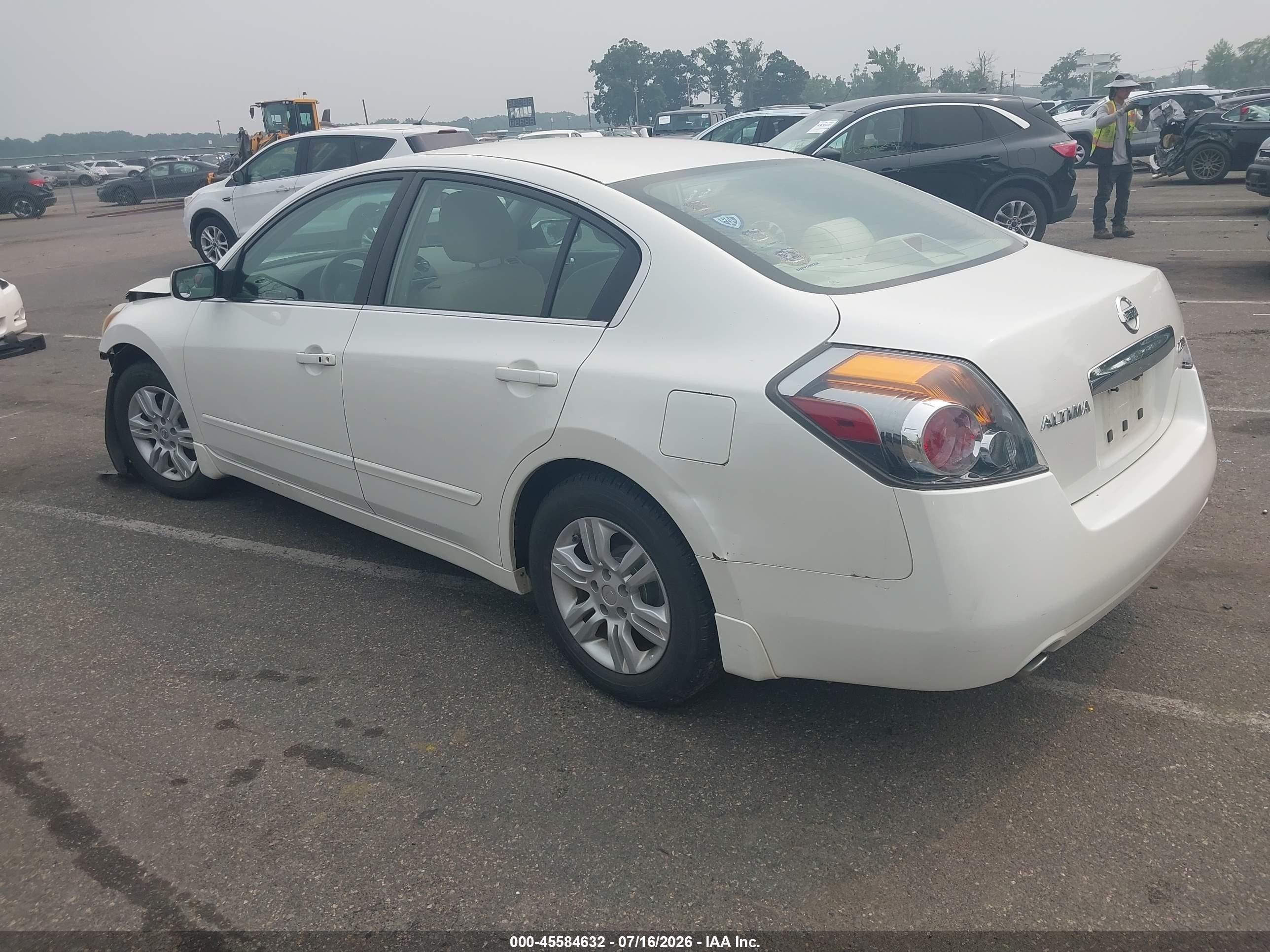 2010 Nissan Altima 2.5 S White vin: 1N4AL2AP3AN517368