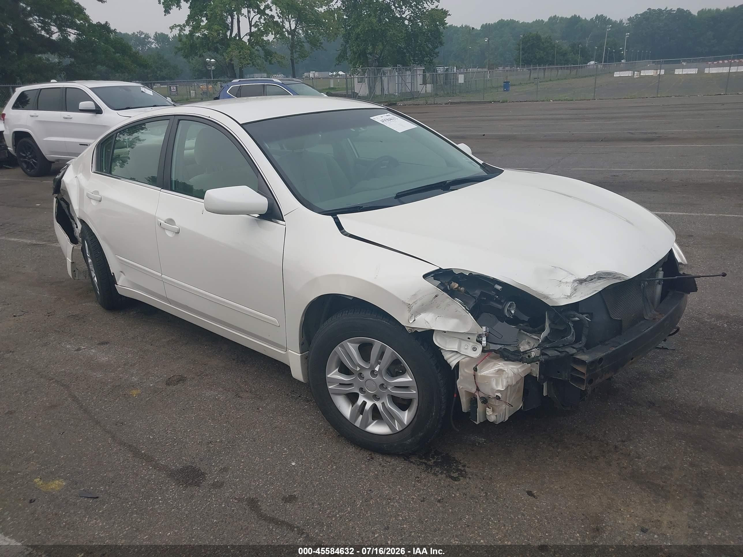 2010 Nissan Altima 2.5 S White vin: 1N4AL2AP3AN517368