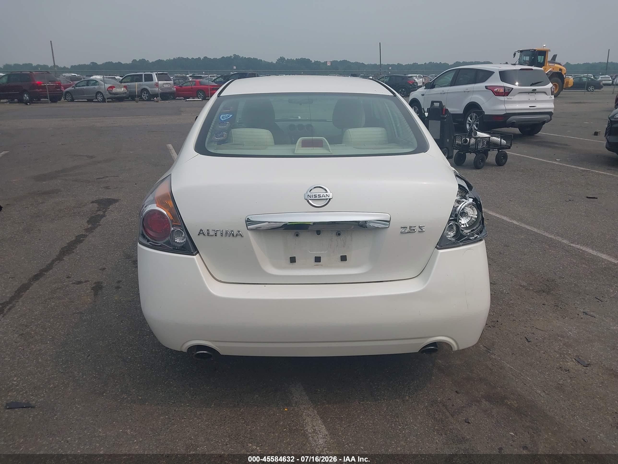 2010 Nissan Altima 2.5 S White vin: 1N4AL2AP3AN517368