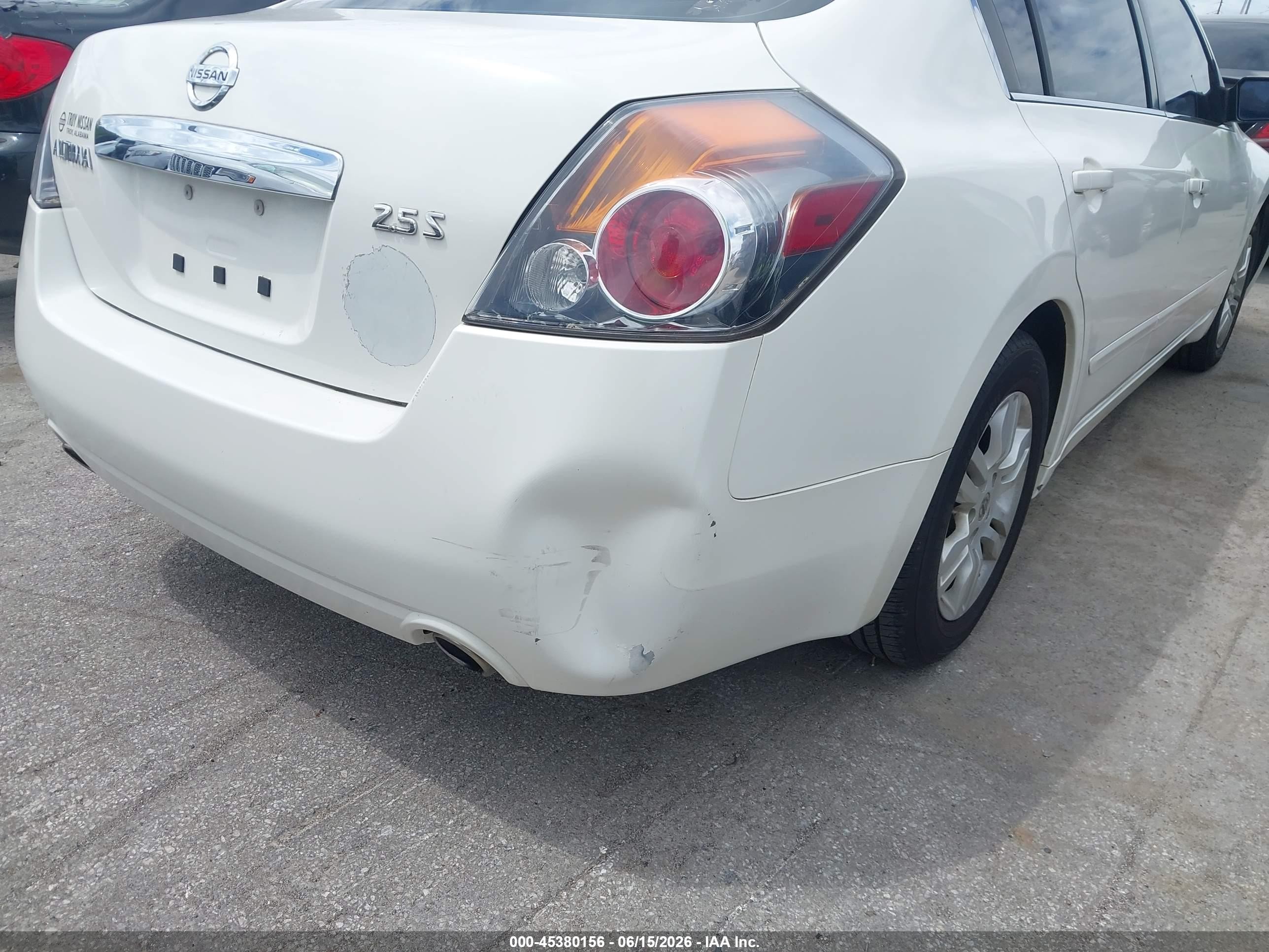 2011 Nissan Altima 2.5 S White vin: 1N4AL2AP3BC173909