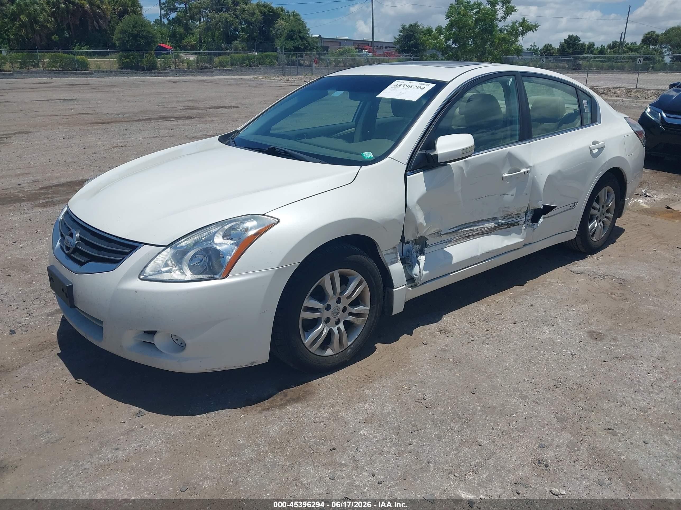 2011 Nissan Altima 2.5 S White vin: 1N4AL2AP3BN478248