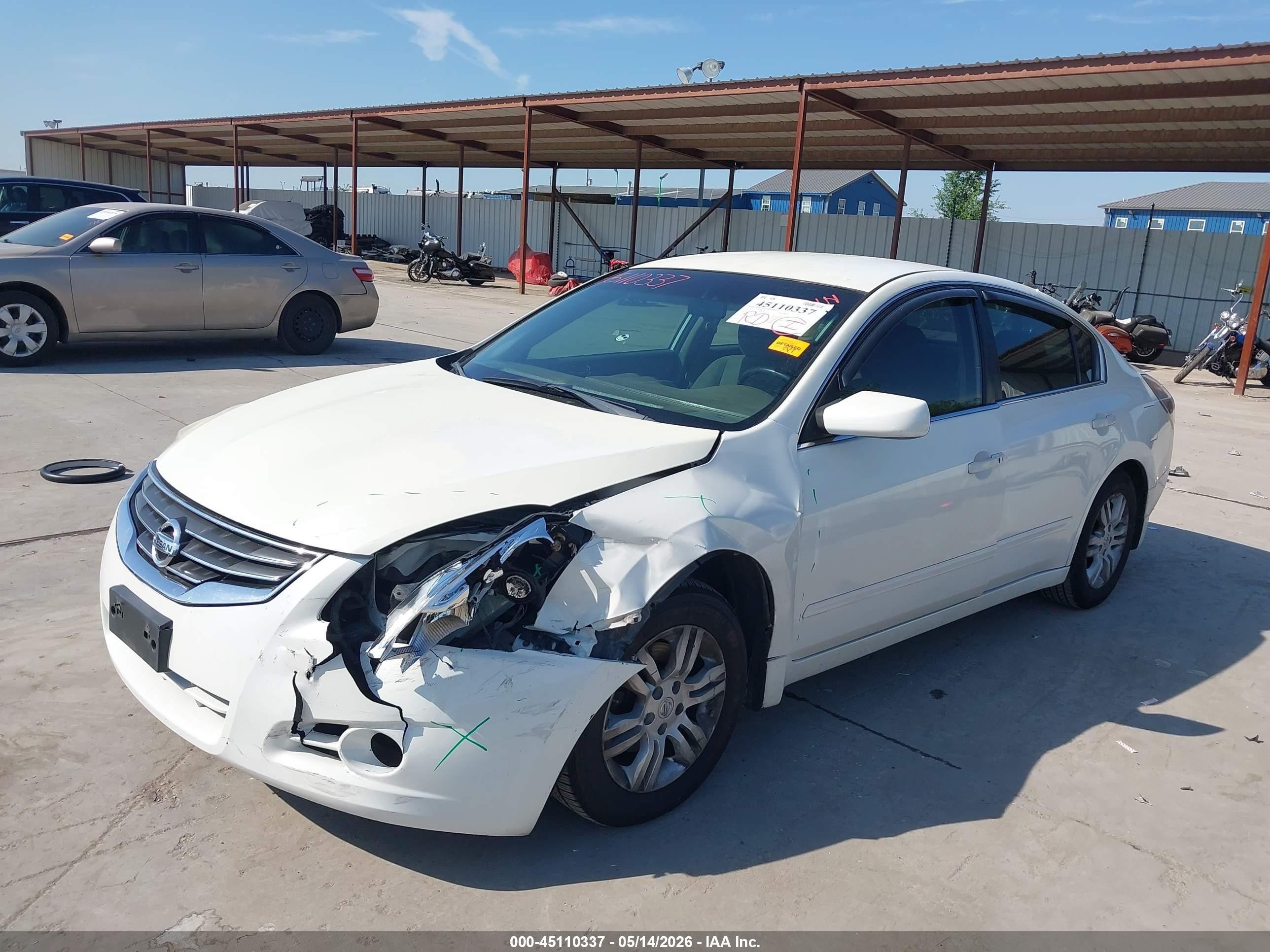 2011 Nissan Altima 2.5 S White vin: 1N4AL2AP3BN514374