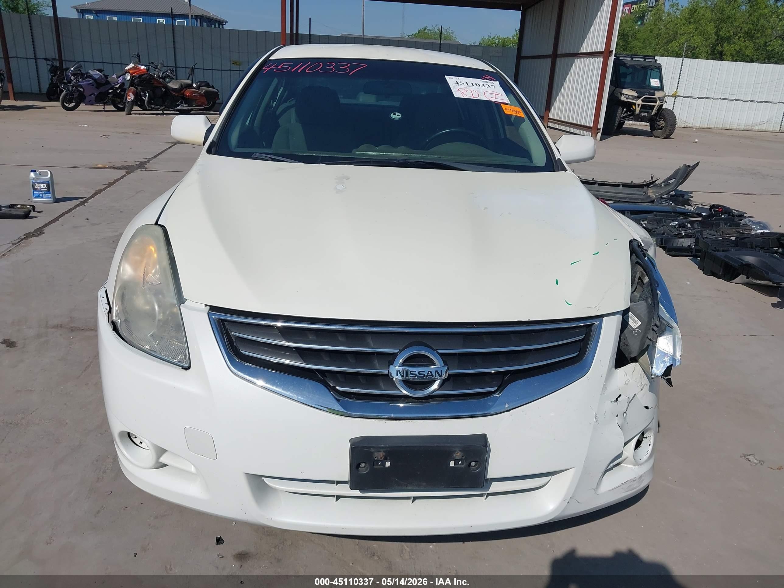 2011 Nissan Altima 2.5 S White vin: 1N4AL2AP3BN514374