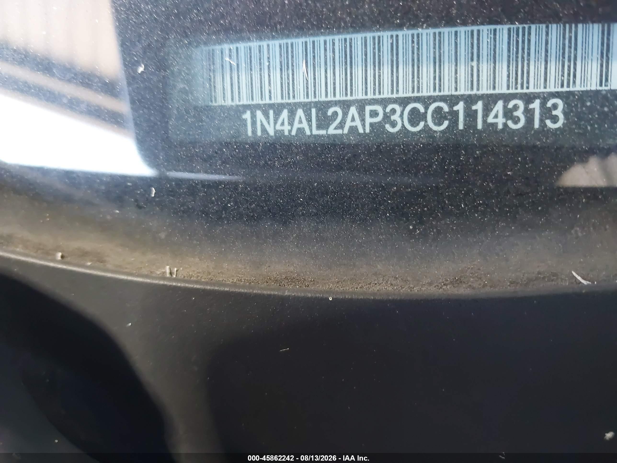 2012 Nissan Altima 2.5 S Blue vin: 1N4AL2AP3CC114313