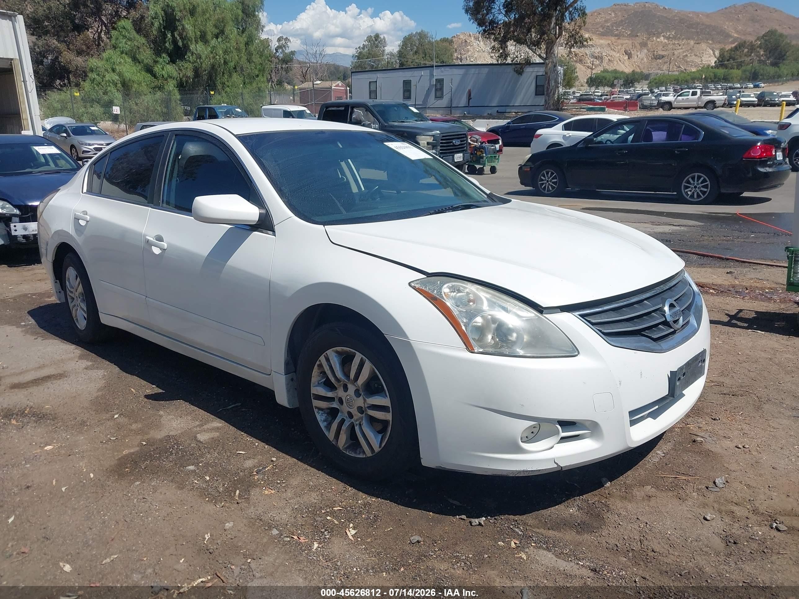 2012 Nissan Altima 2.5 S White vin: 1N4AL2AP3CC120810