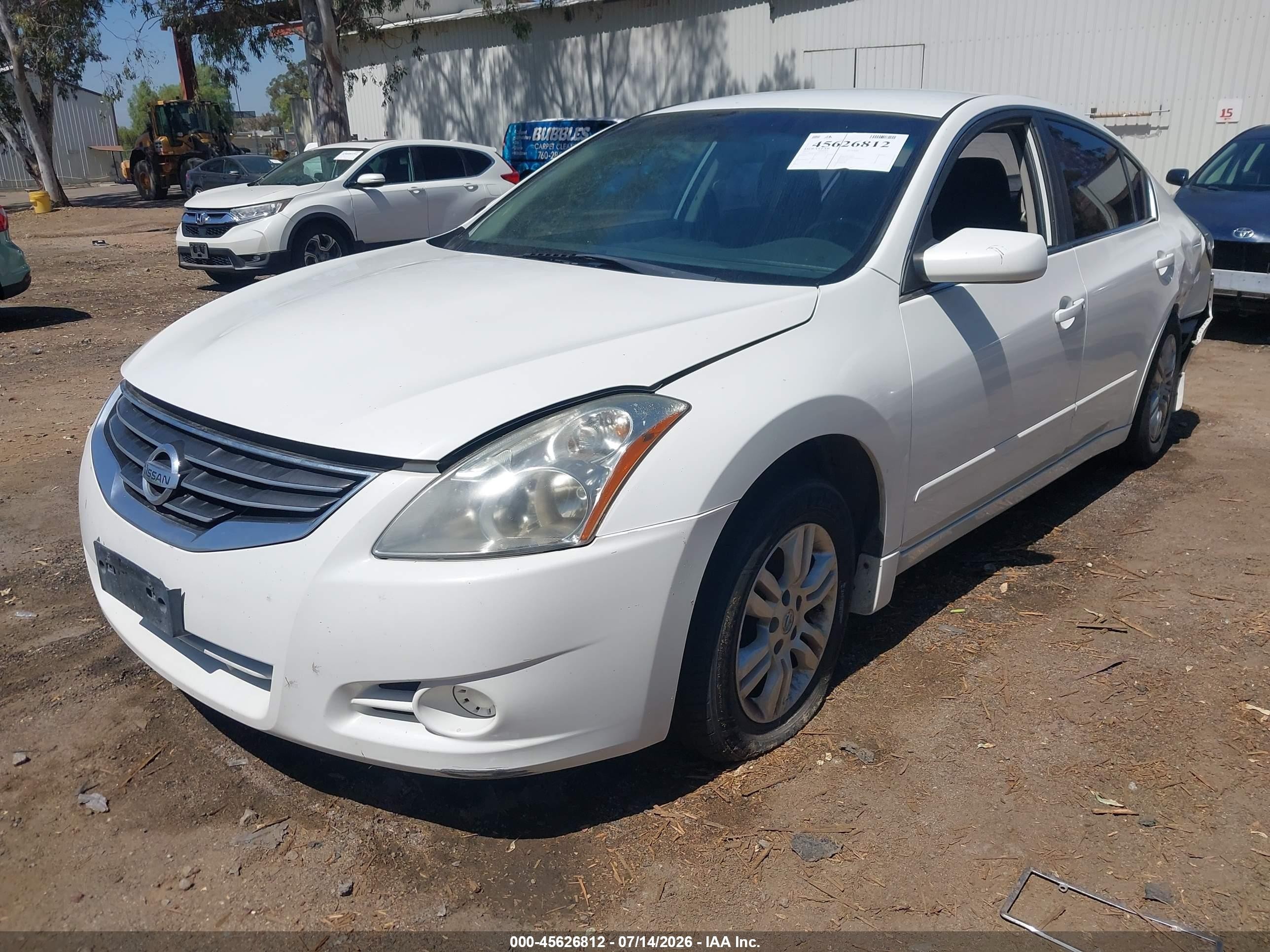 2012 Nissan Altima 2.5 S White vin: 1N4AL2AP3CC120810