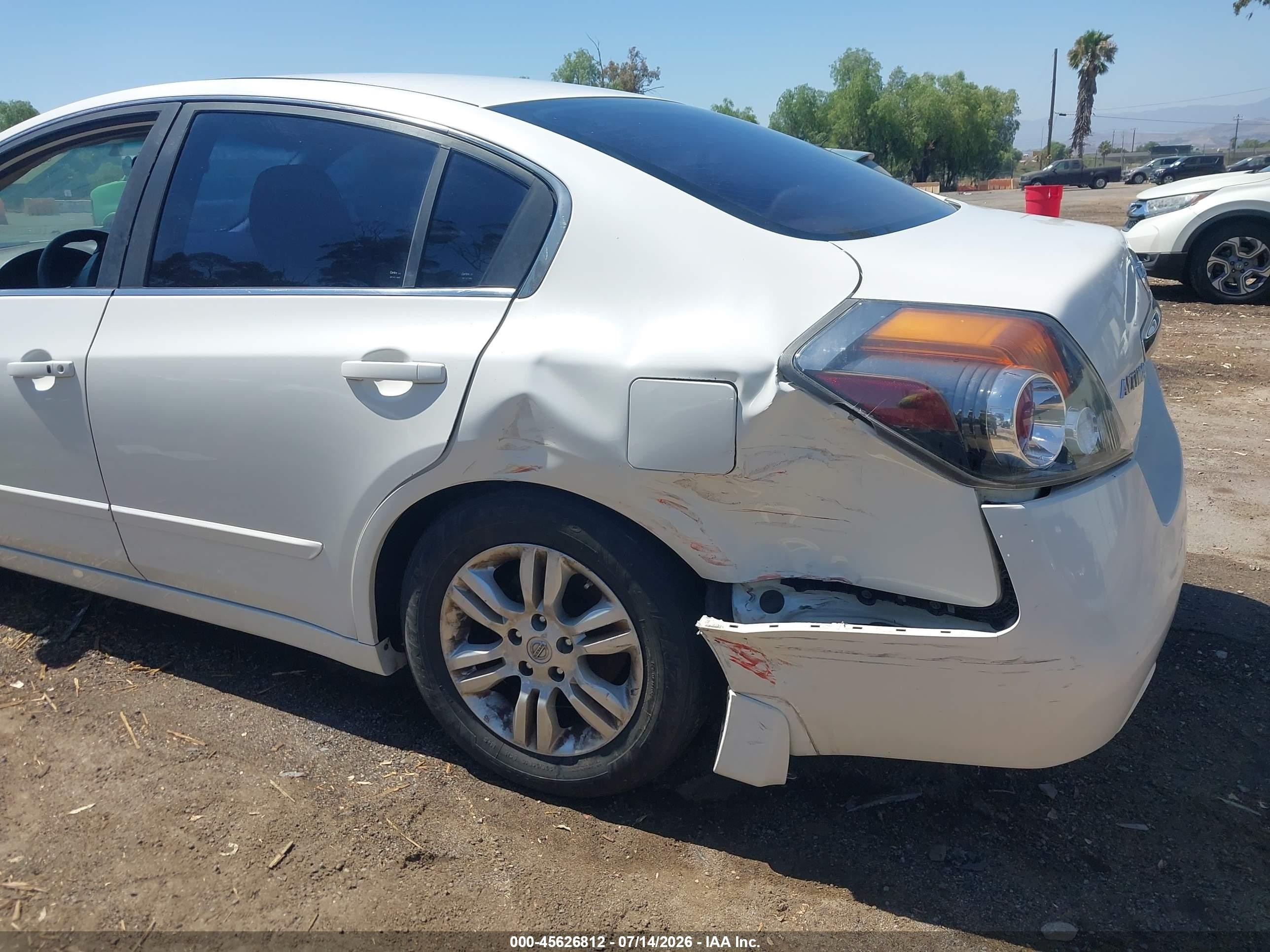 2012 Nissan Altima 2.5 S White vin: 1N4AL2AP3CC120810