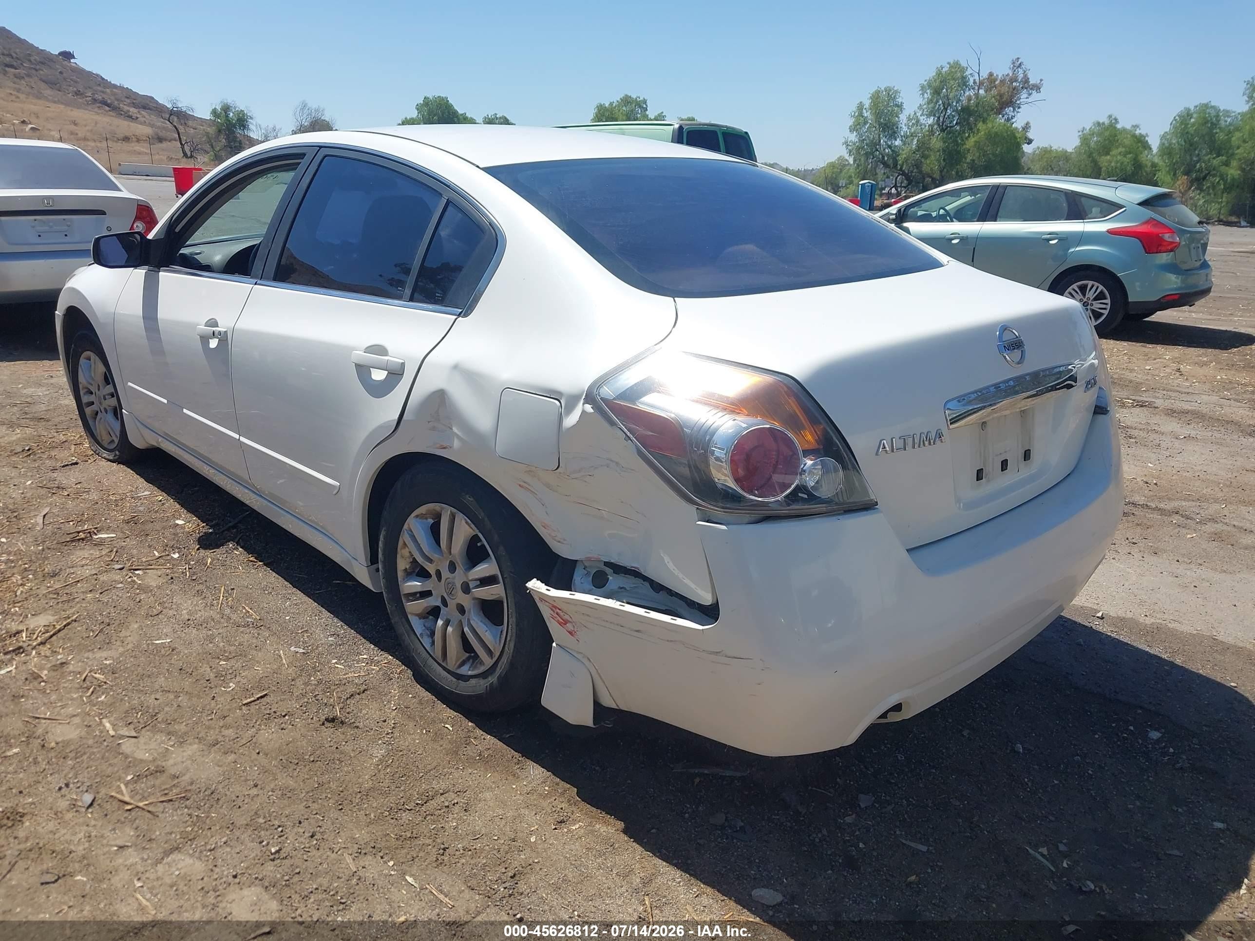 2012 Nissan Altima 2.5 S White vin: 1N4AL2AP3CC120810