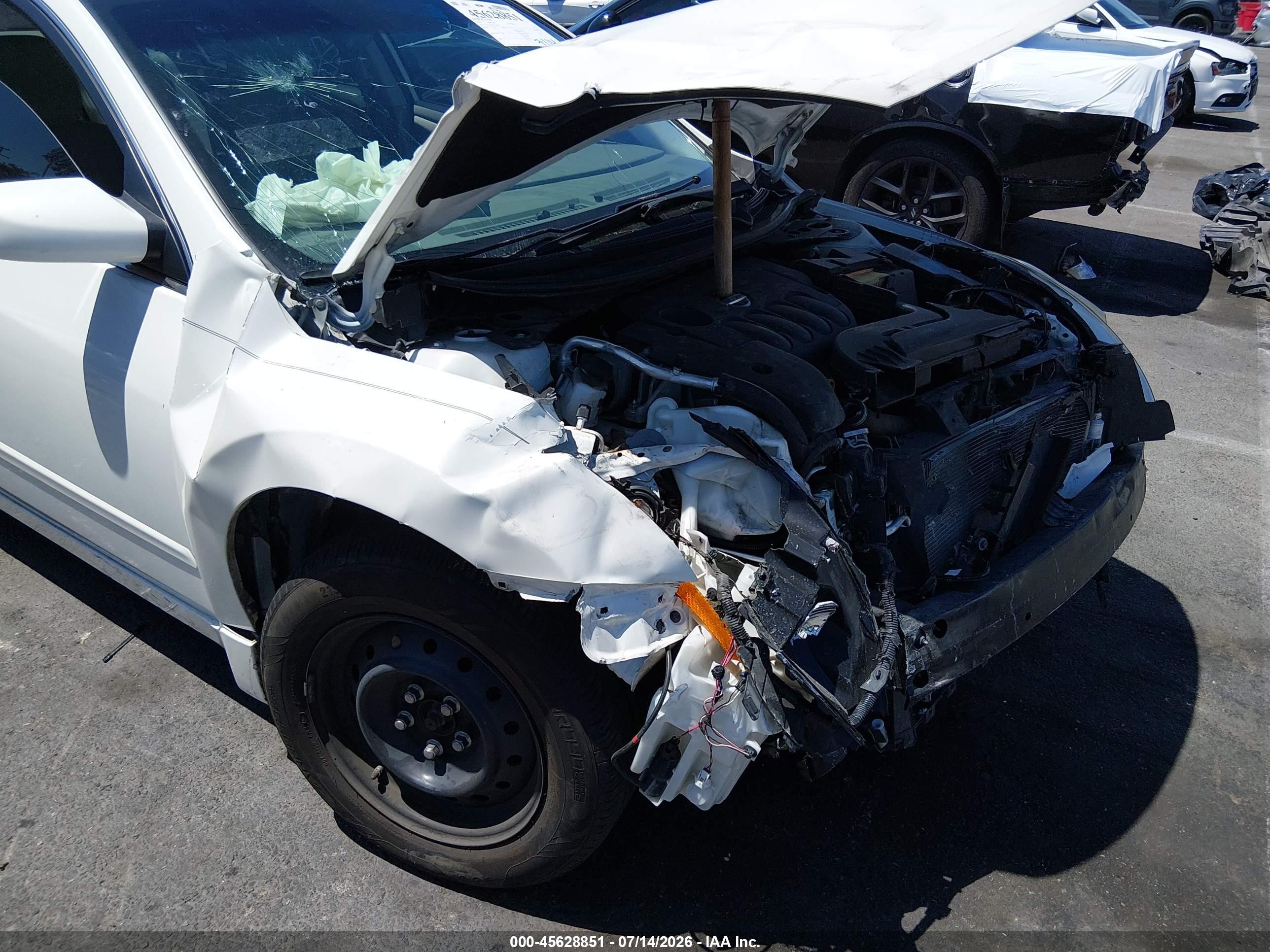 2012 Nissan Altima 2.5 S White vin: 1N4AL2AP3CC121200