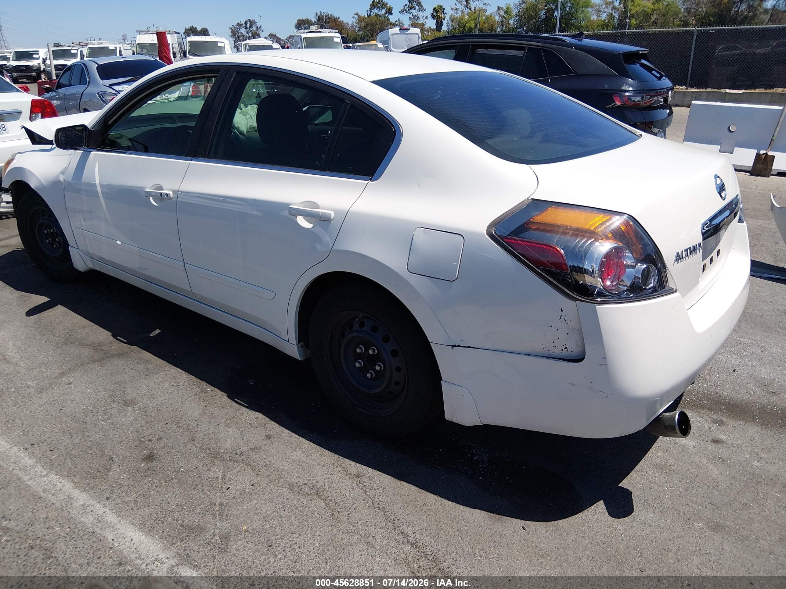 2012 Nissan Altima 2.5 S White vin: 1N4AL2AP3CC121200