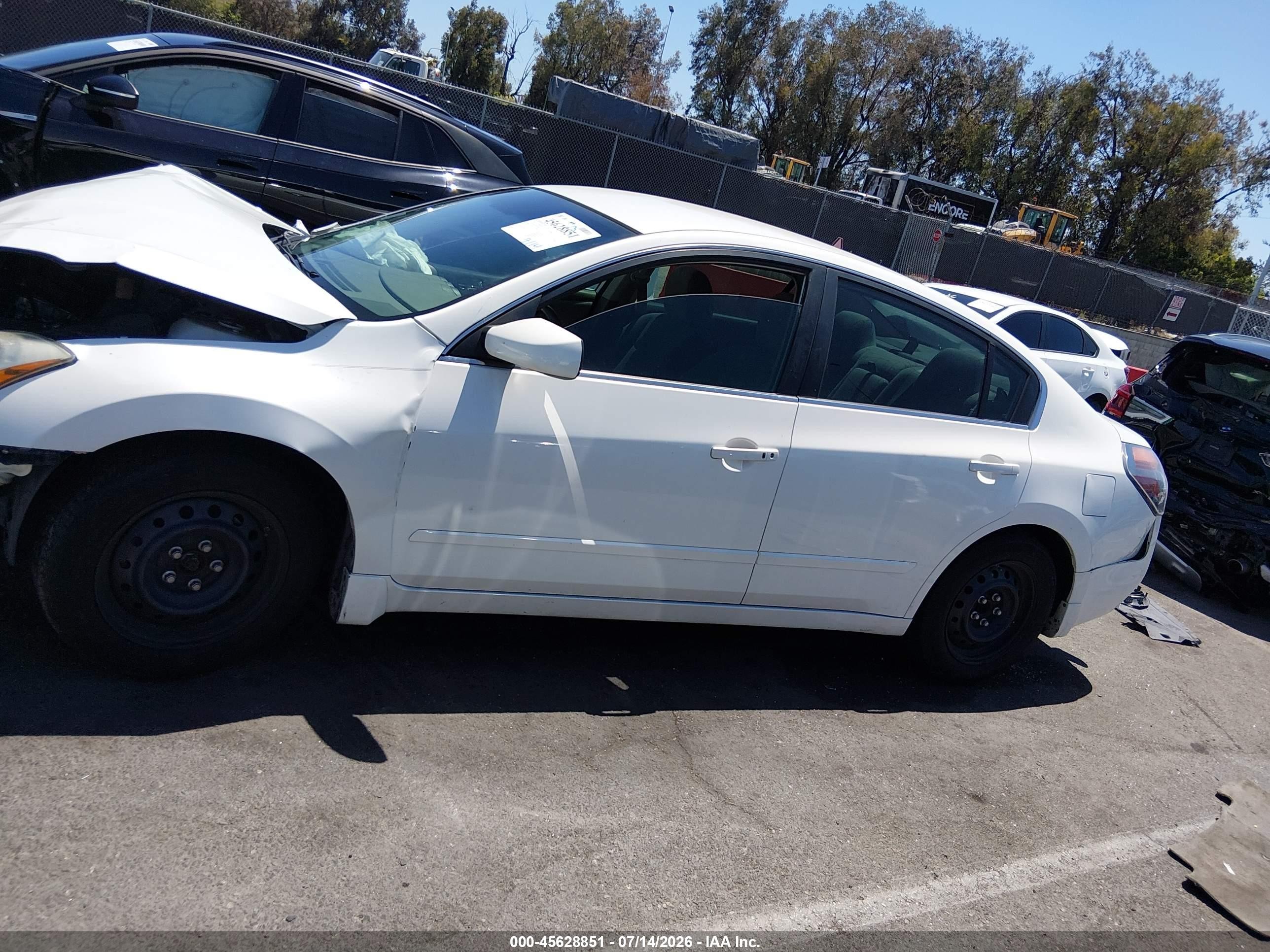 2012 Nissan Altima 2.5 S White vin: 1N4AL2AP3CC121200