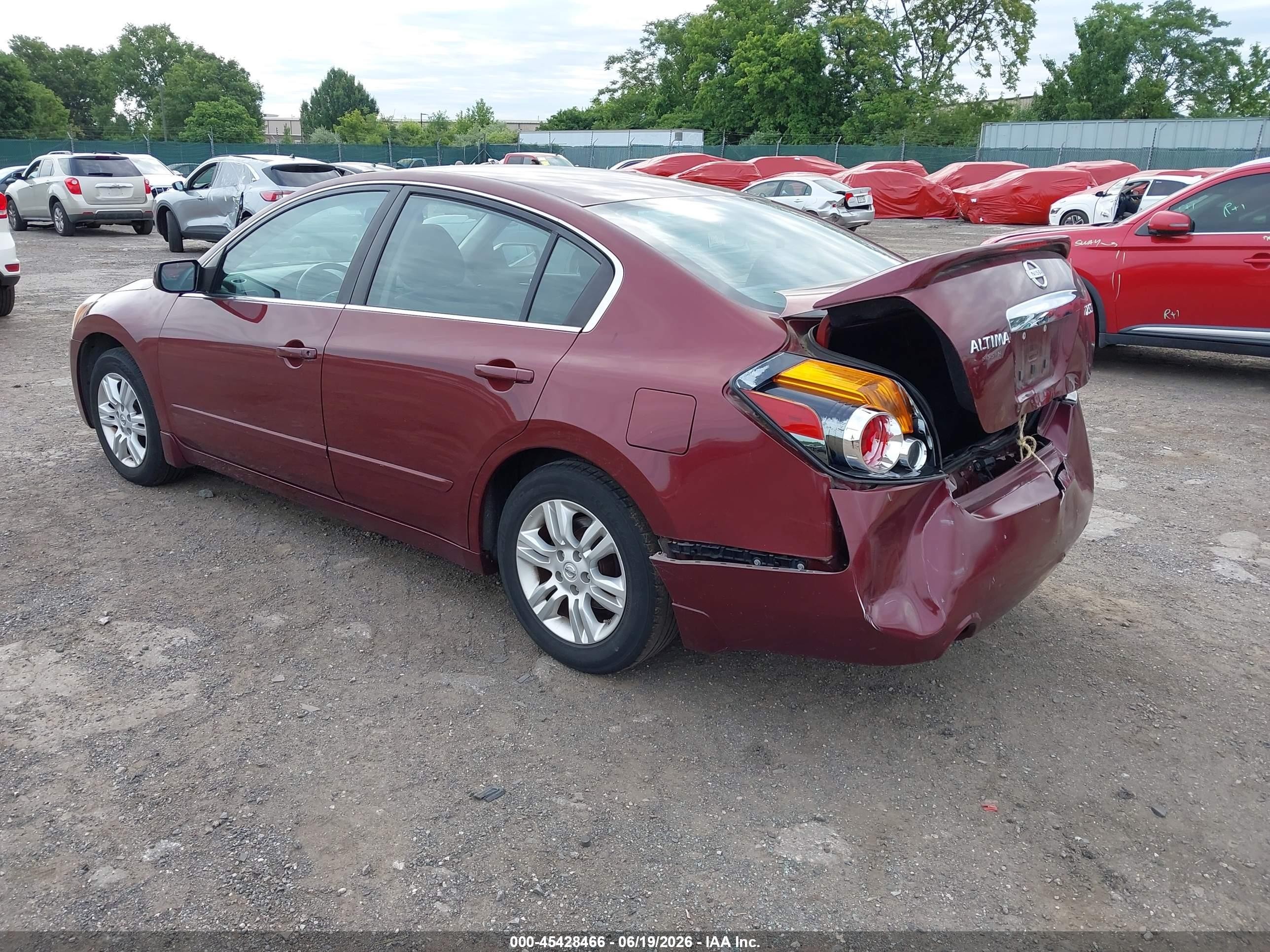 2012 Nissan Altima 2.5 S Burgundy vin: 1N4AL2AP3CC179923