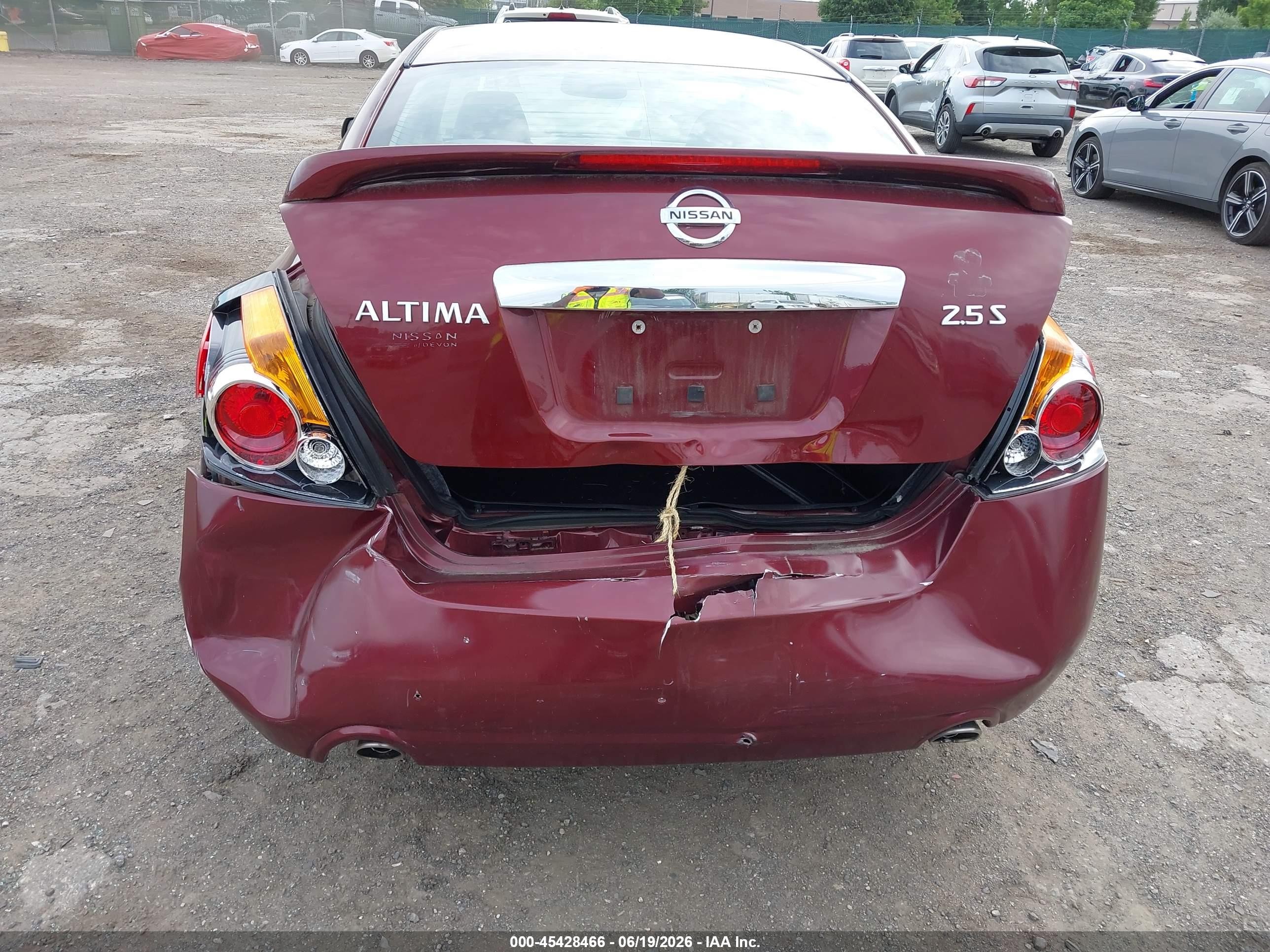 2012 Nissan Altima 2.5 S Burgundy vin: 1N4AL2AP3CC179923