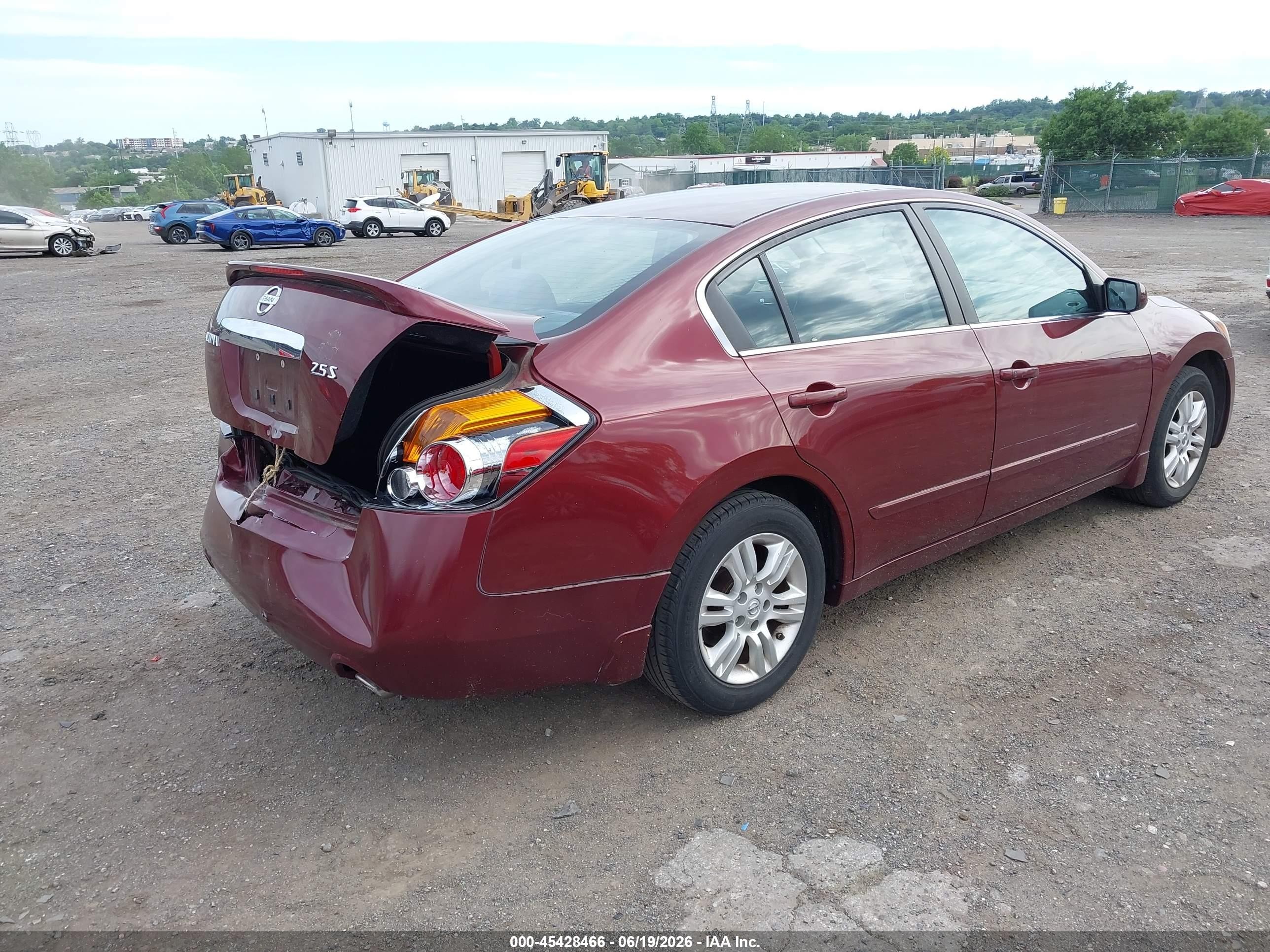 2012 Nissan Altima 2.5 S Burgundy vin: 1N4AL2AP3CC179923