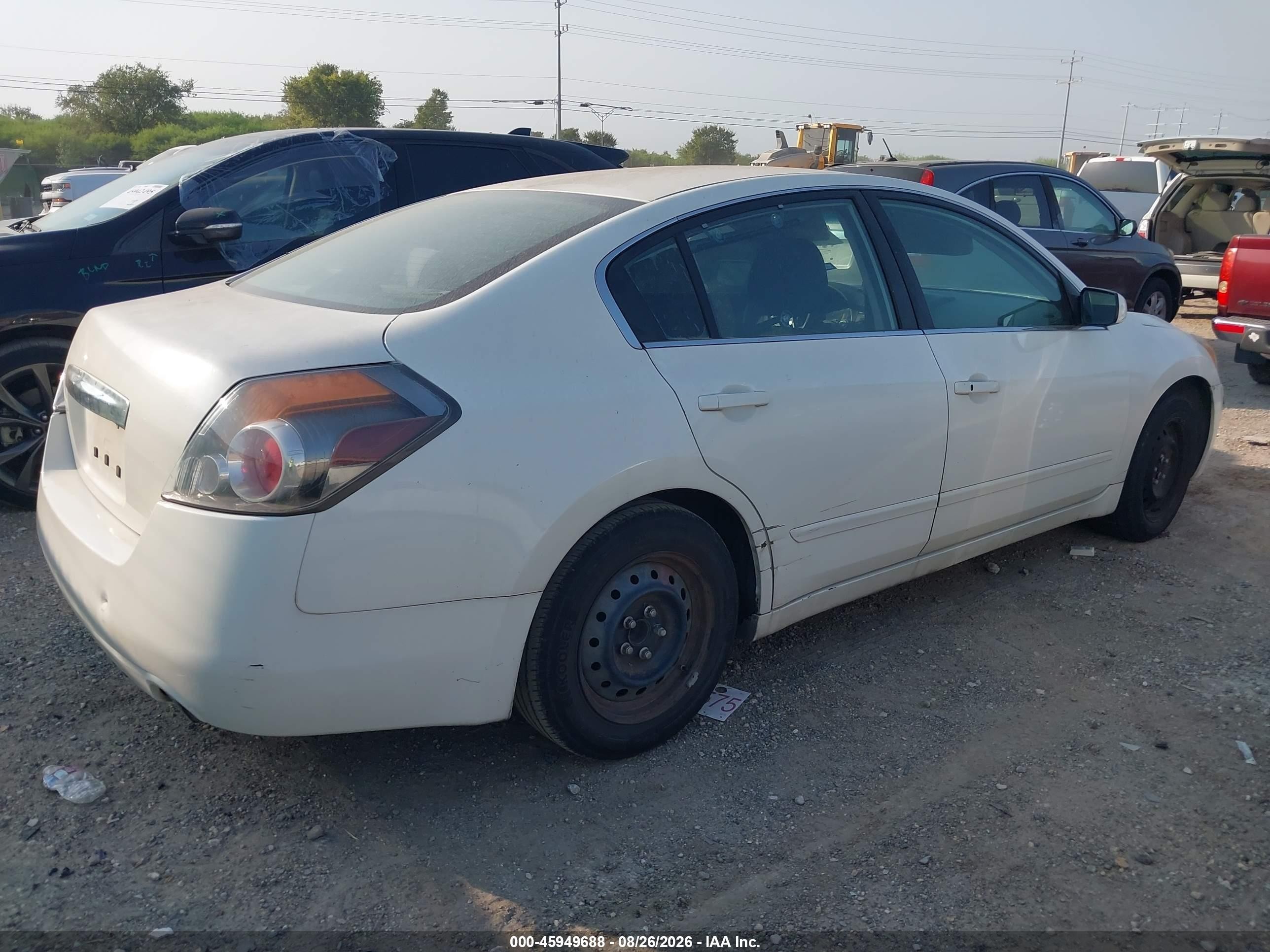 2012 Nissan Altima 2.5 S White vin: 1N4AL2AP3CC234760