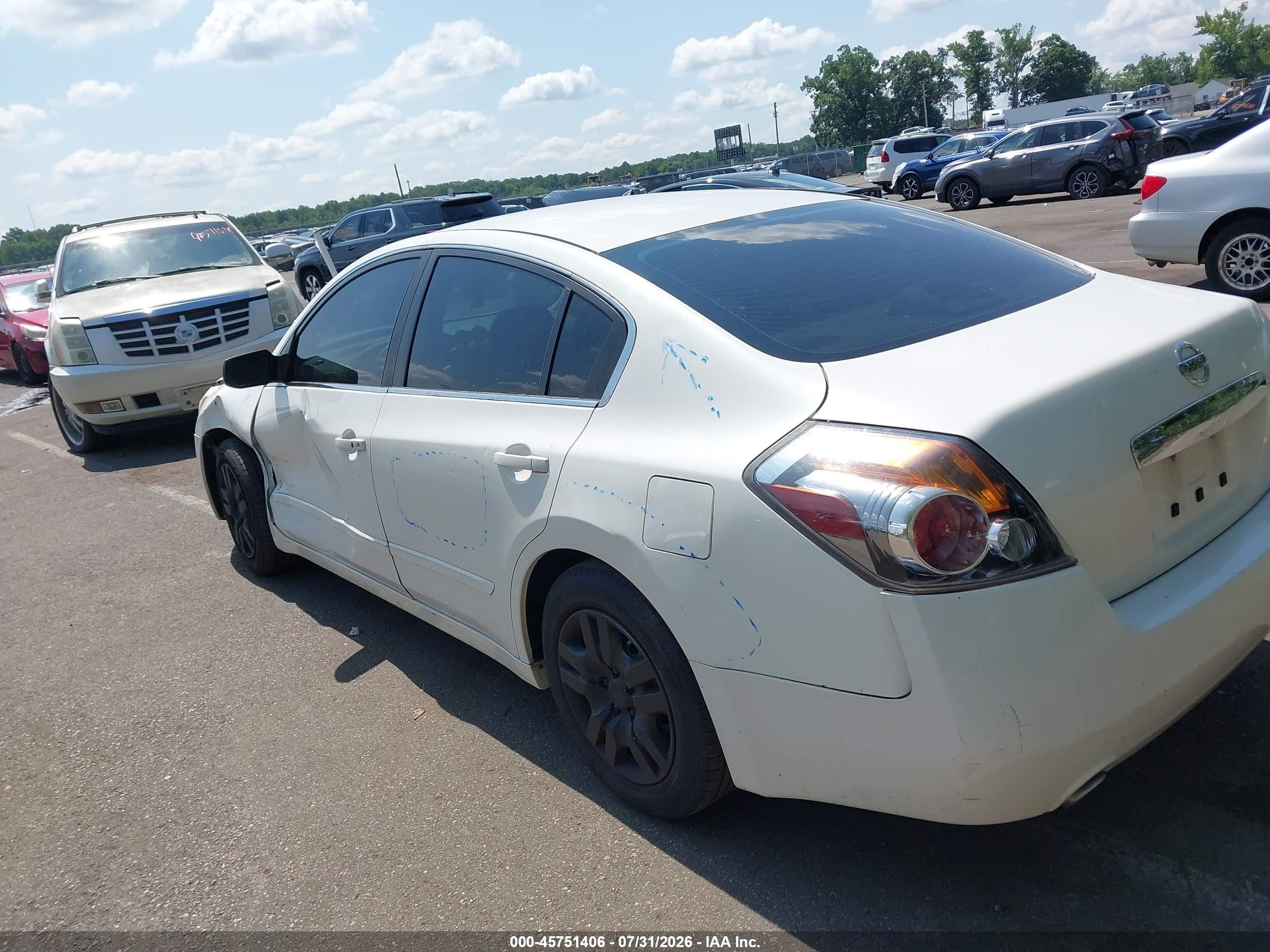 2012 Nissan Altima 2.5 S White vin: 1N4AL2AP3CN454257