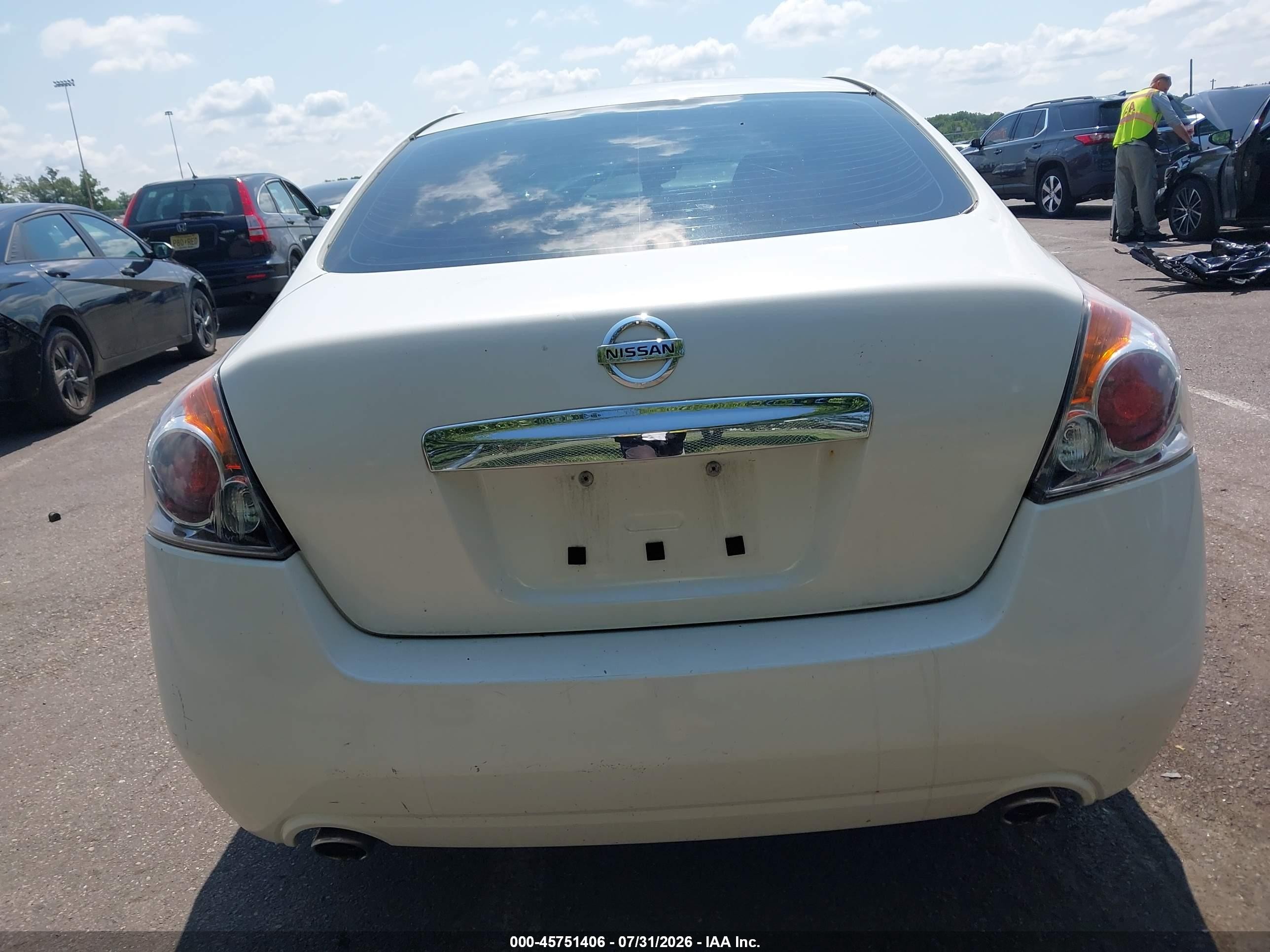 2012 Nissan Altima 2.5 S White vin: 1N4AL2AP3CN454257