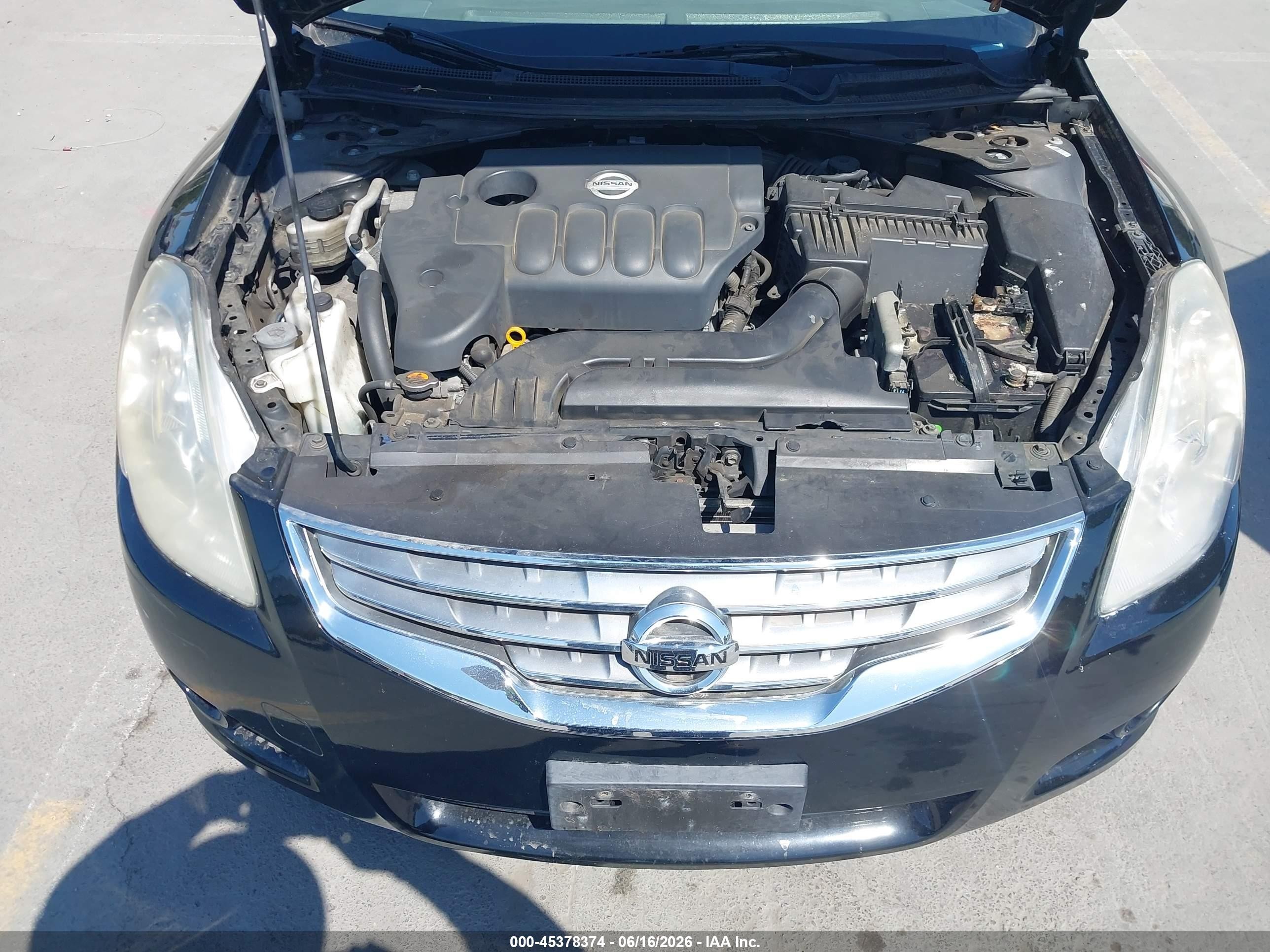 2012 Nissan Altima 2.5 S Black vin: 1N4AL2AP3CN458678