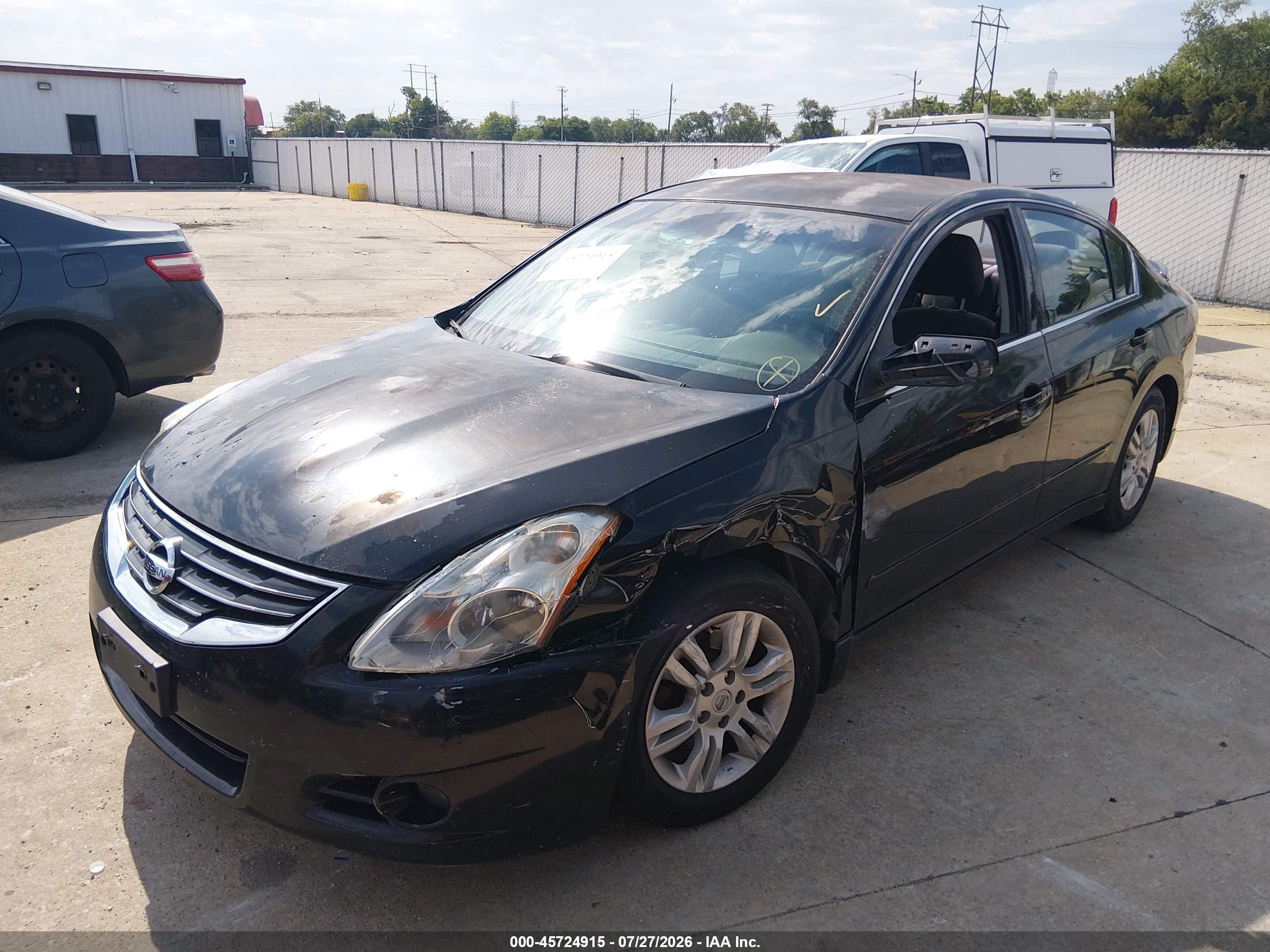 2012 Nissan Altima 2.5 S Black vin: 1N4AL2AP3CN460995