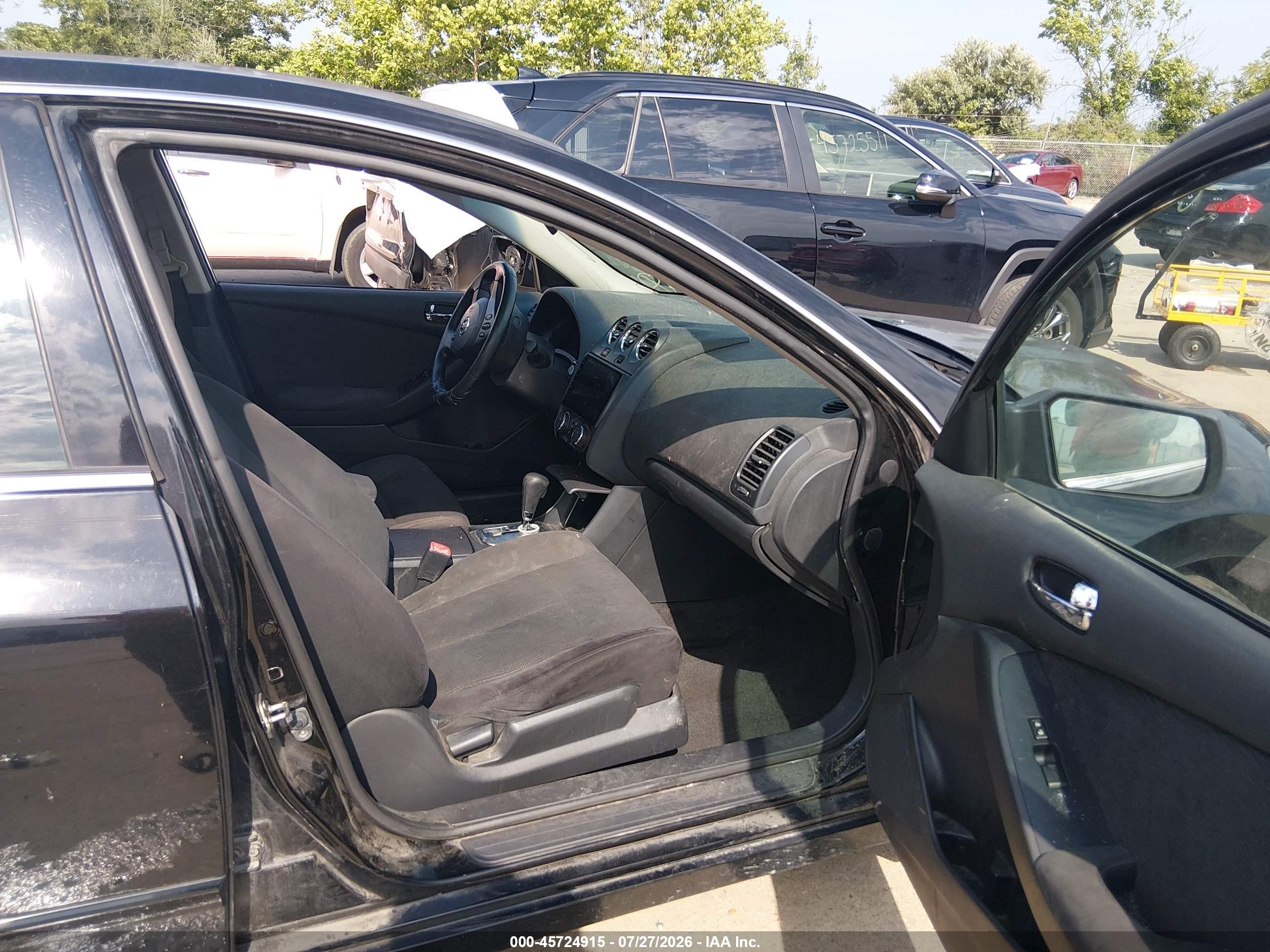 2012 Nissan Altima 2.5 S Black vin: 1N4AL2AP3CN460995