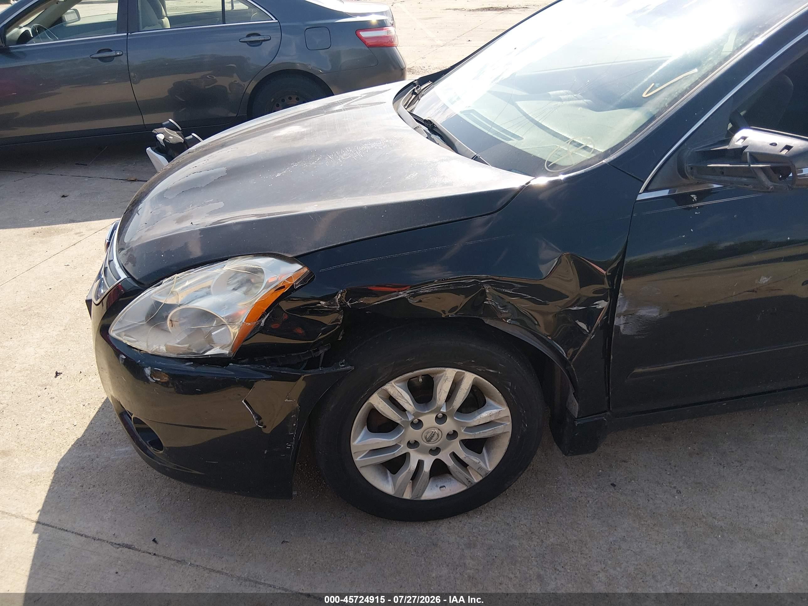 2012 Nissan Altima 2.5 S Black vin: 1N4AL2AP3CN460995