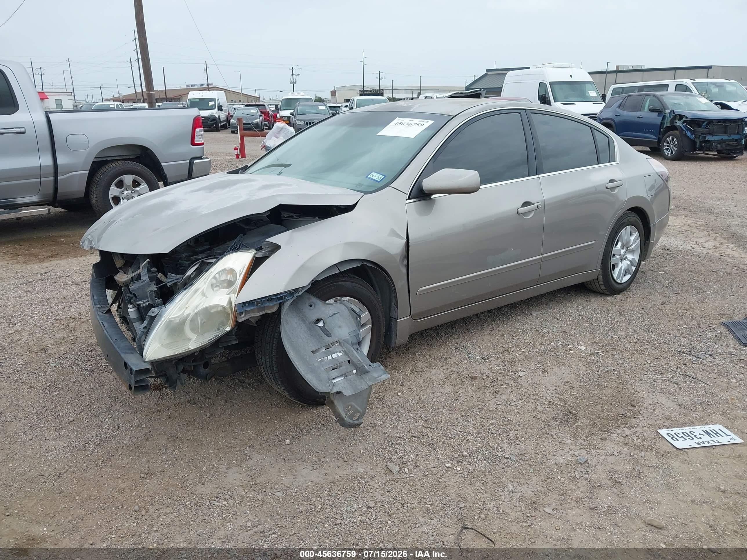 2012 Nissan Altima 2.5 S Tan vin: 1N4AL2AP3CN510133