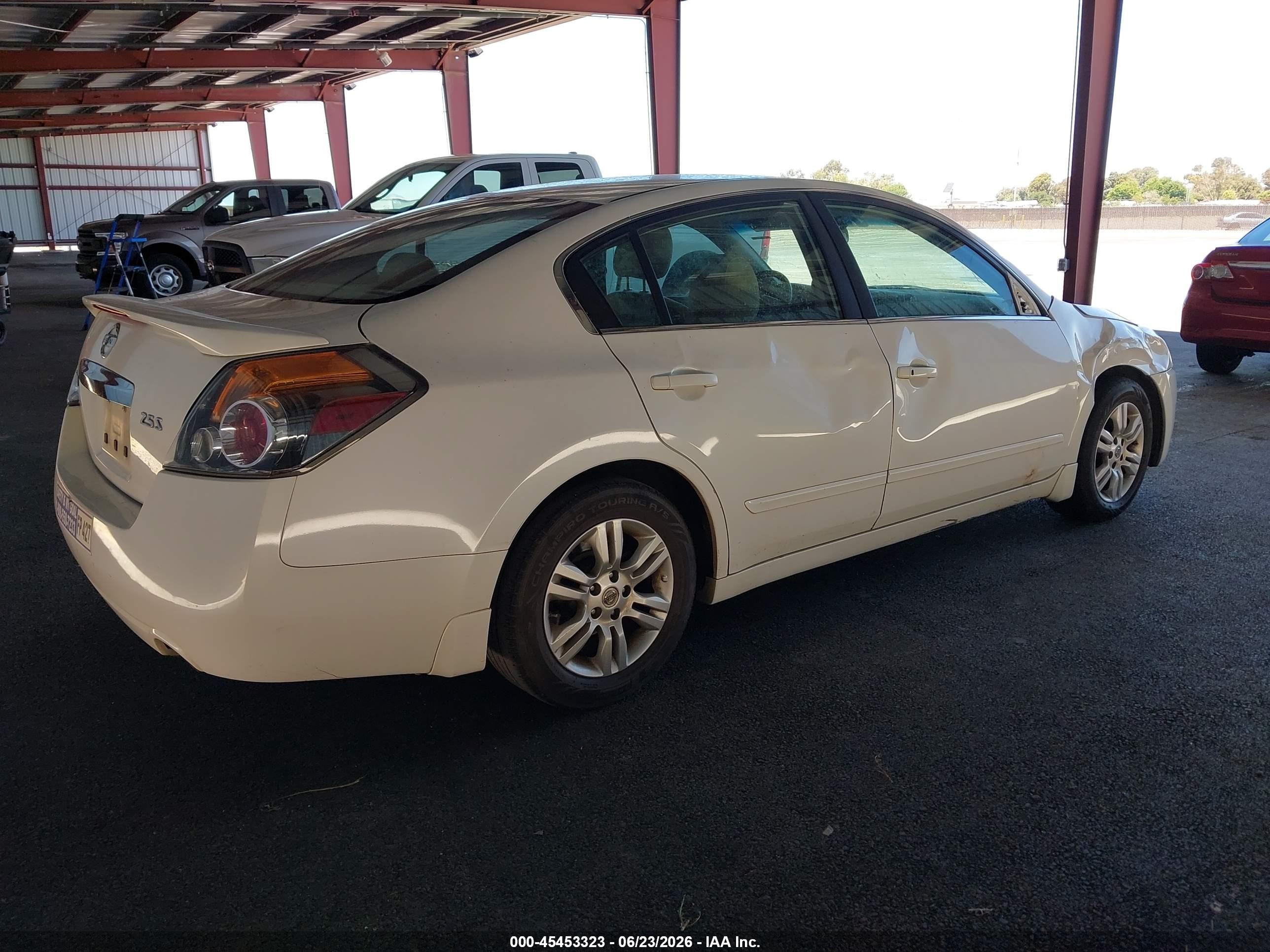 2012 Nissan Altima 2.5 S White vin: 1N4AL2AP3CN520564