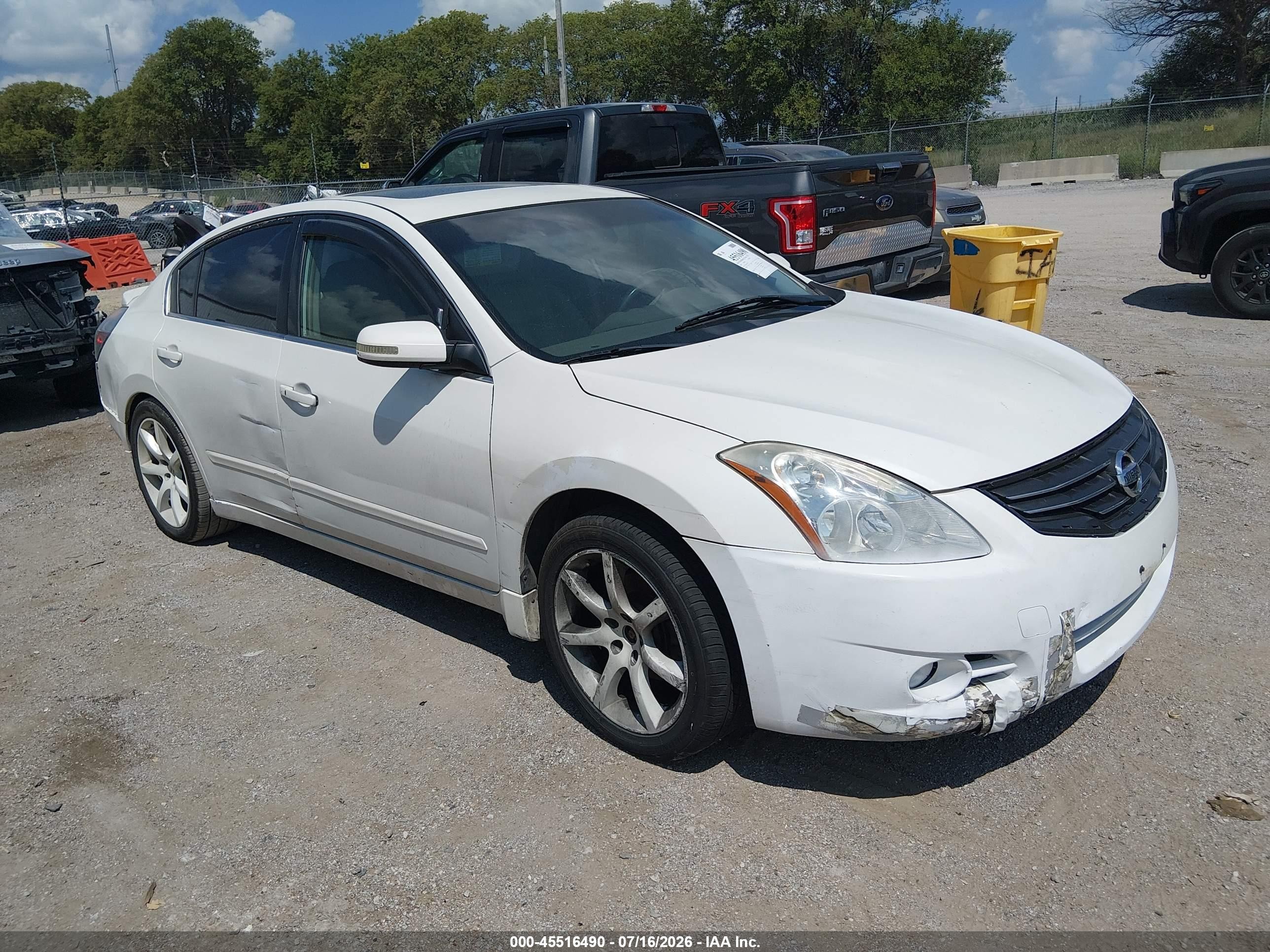 2010 Nissan Altima 2.5 S White vin: 1N4AL2AP4AN413729