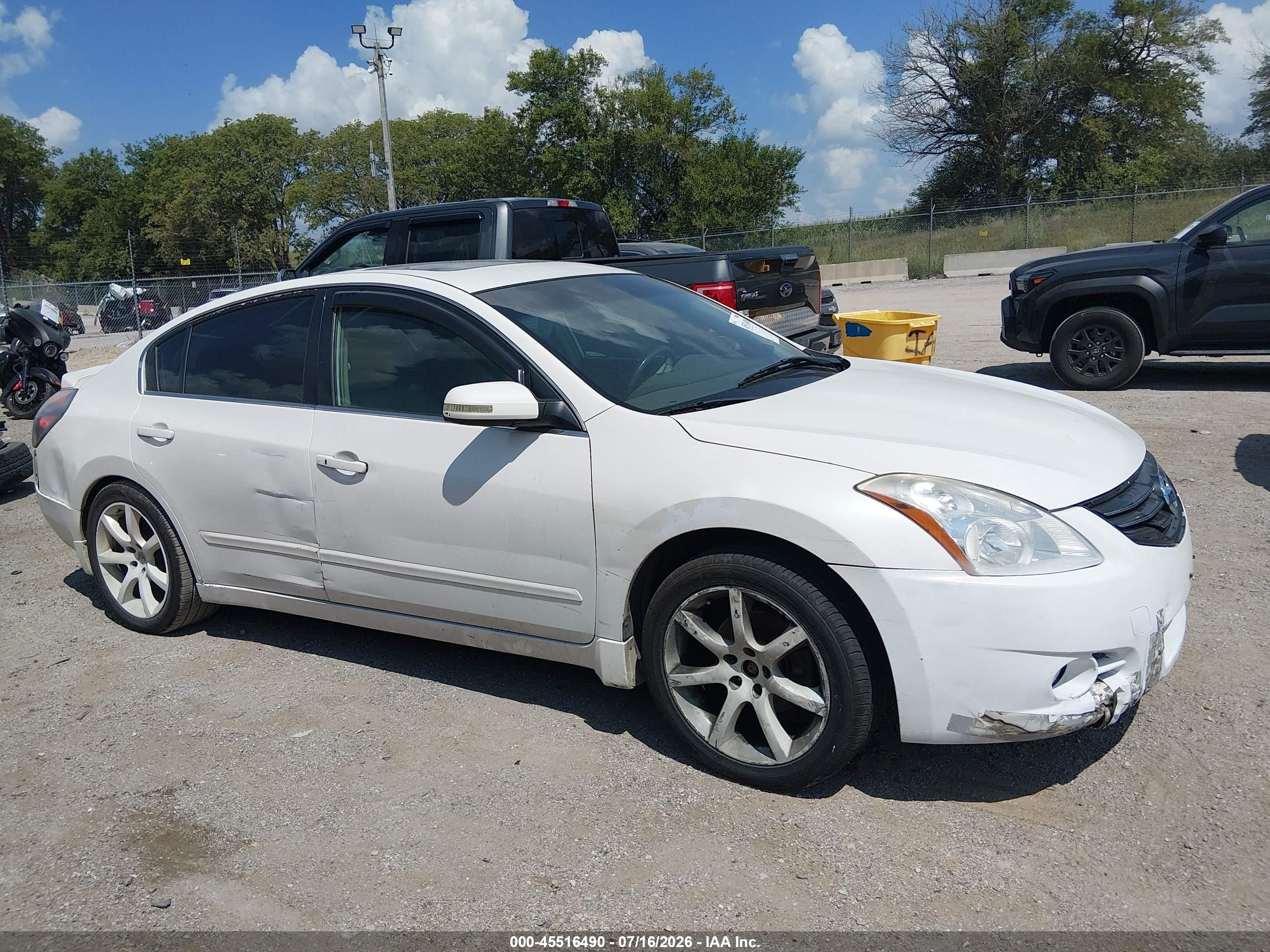 2010 Nissan Altima 2.5 S White vin: 1N4AL2AP4AN413729