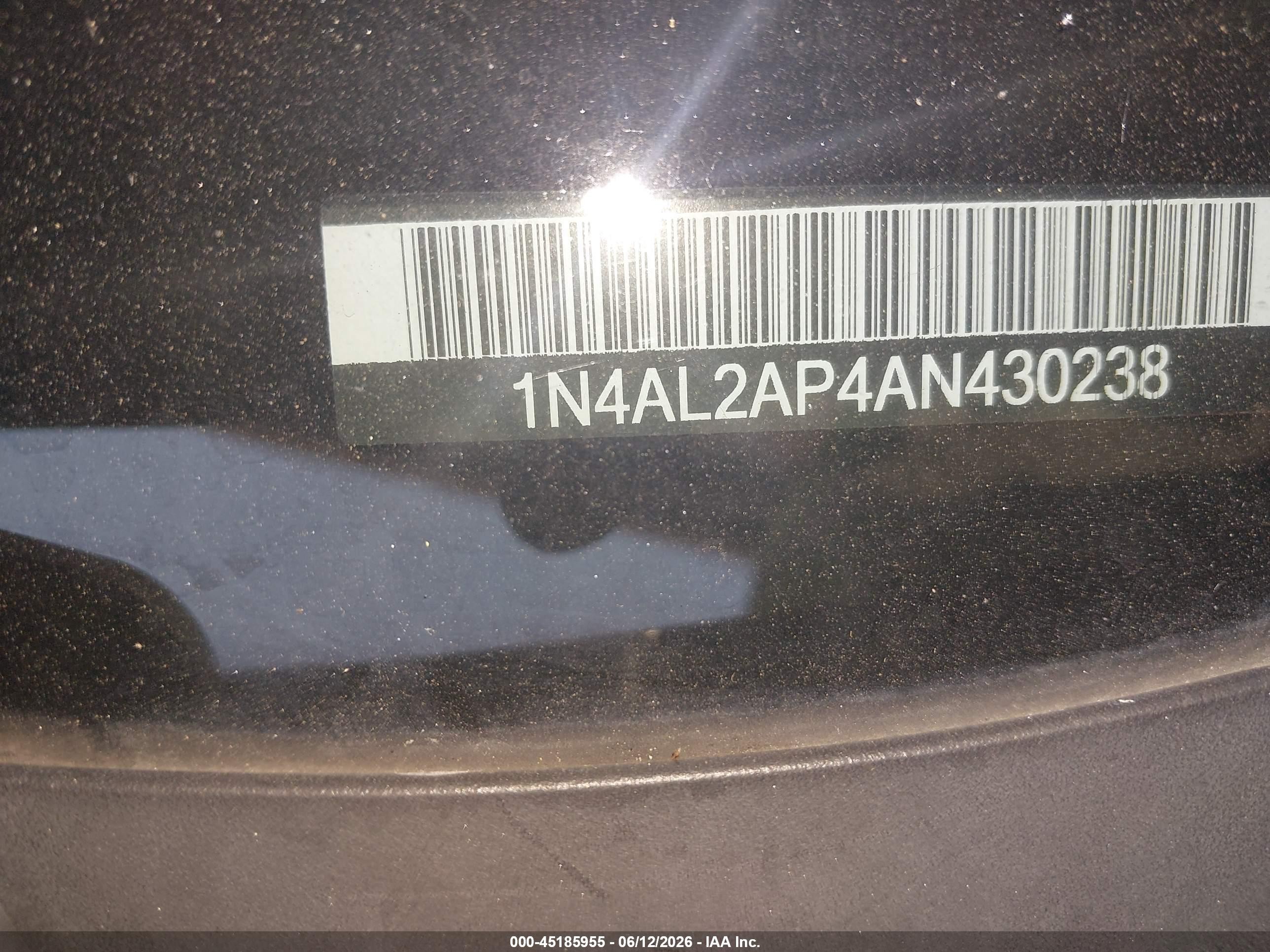 2010 Nissan Altima 2.5 S Burgundy vin: 1N4AL2AP4AN430238