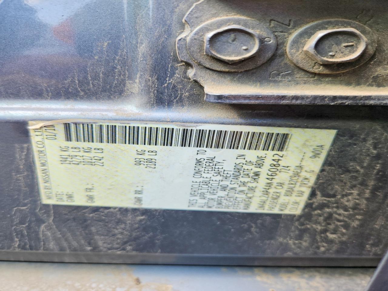 2010 Nissan Altima 2.5 Blue vin: 1N4AL2AP4AN460842