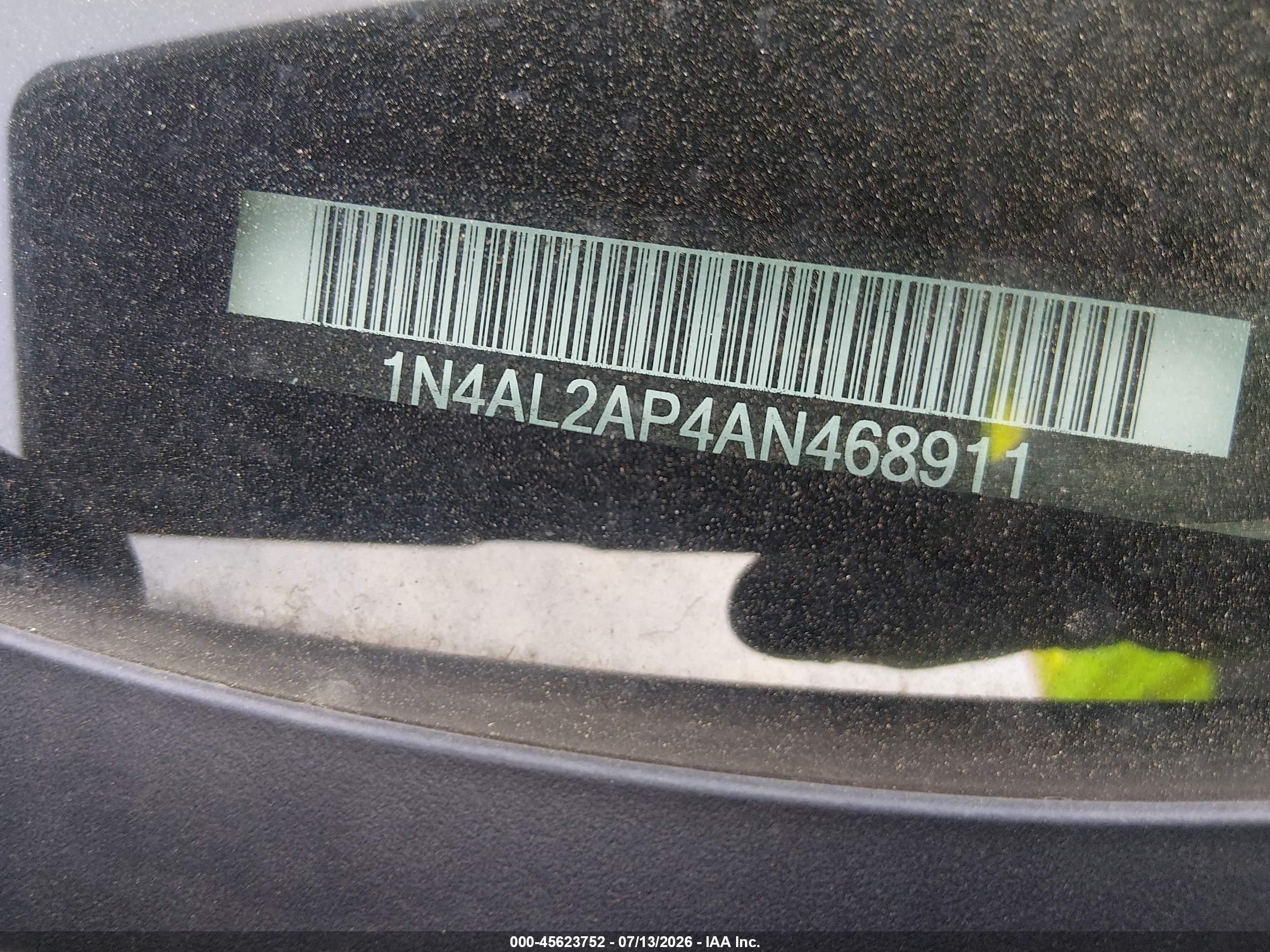 2010 Nissan Altima 2.5 S Gray vin: 1N4AL2AP4AN468911