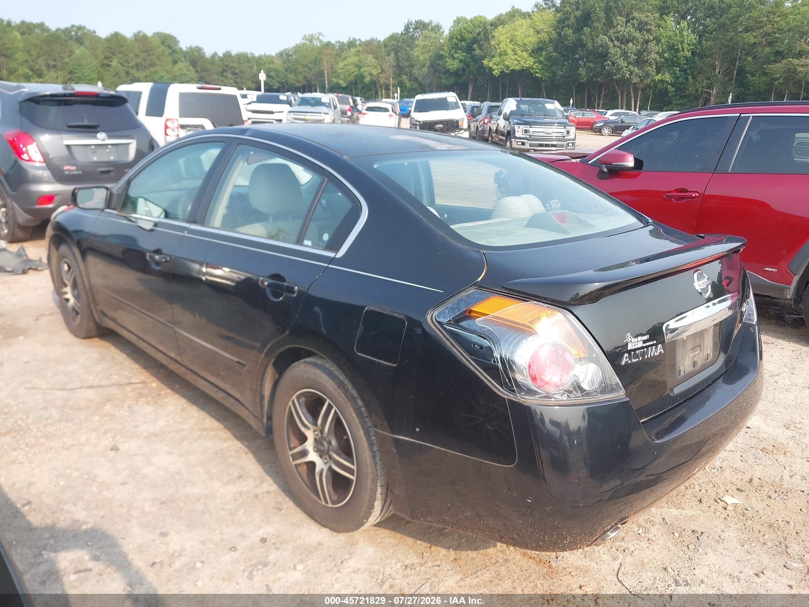 2010 Nissan Altima 2.5 S Black vin: 1N4AL2AP4AN508145