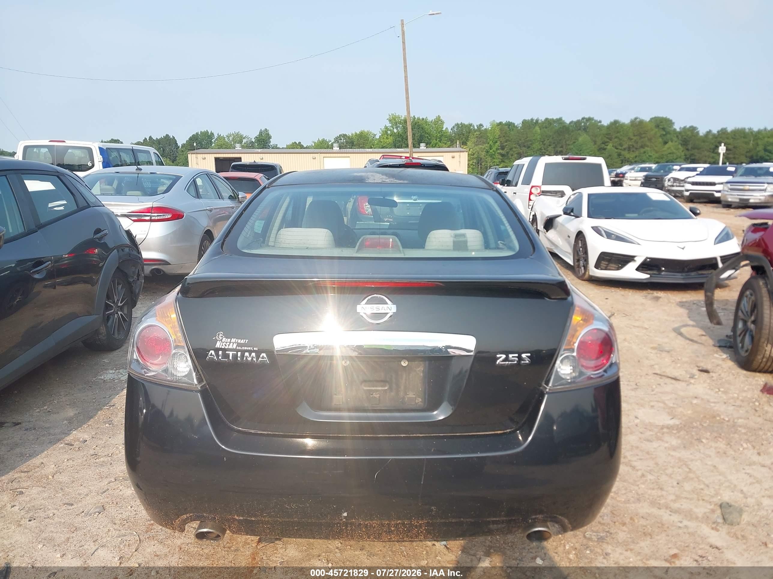 2010 Nissan Altima 2.5 S Black vin: 1N4AL2AP4AN508145
