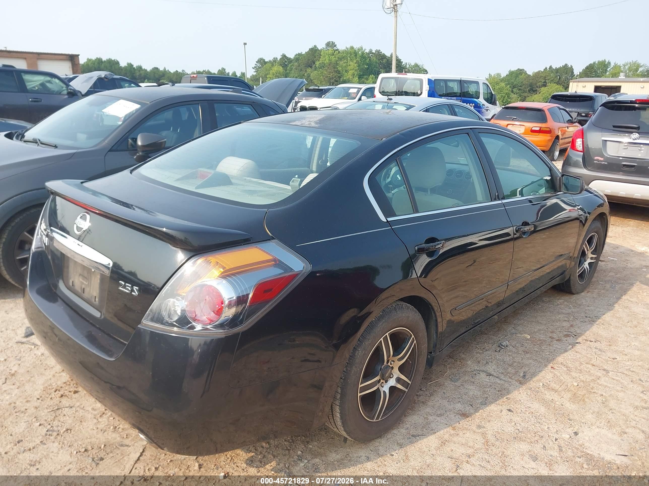 2010 Nissan Altima 2.5 S Black vin: 1N4AL2AP4AN508145