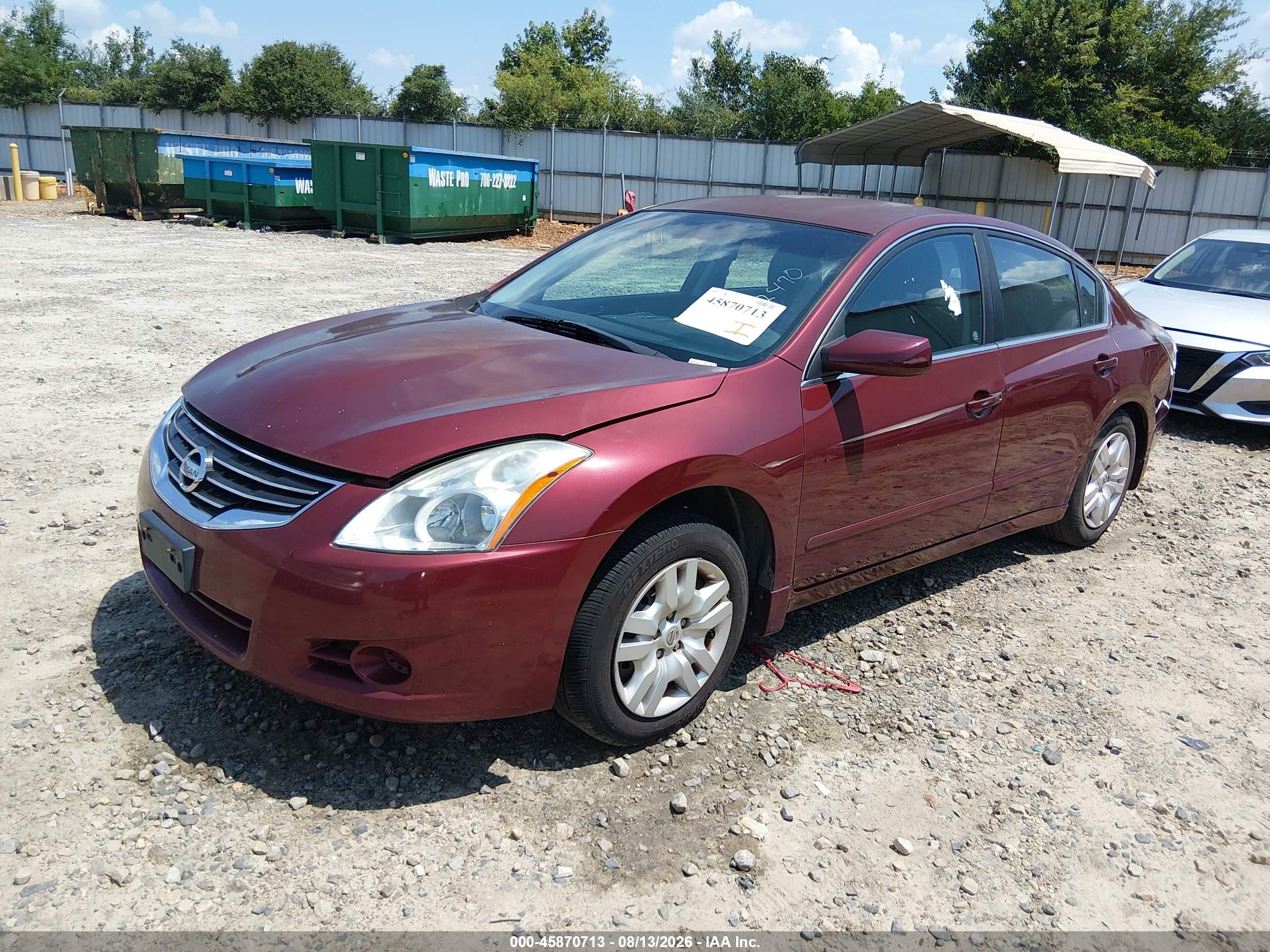2010 Nissan Altima 2.5 S Burgundy vin: 1N4AL2AP4AN552470