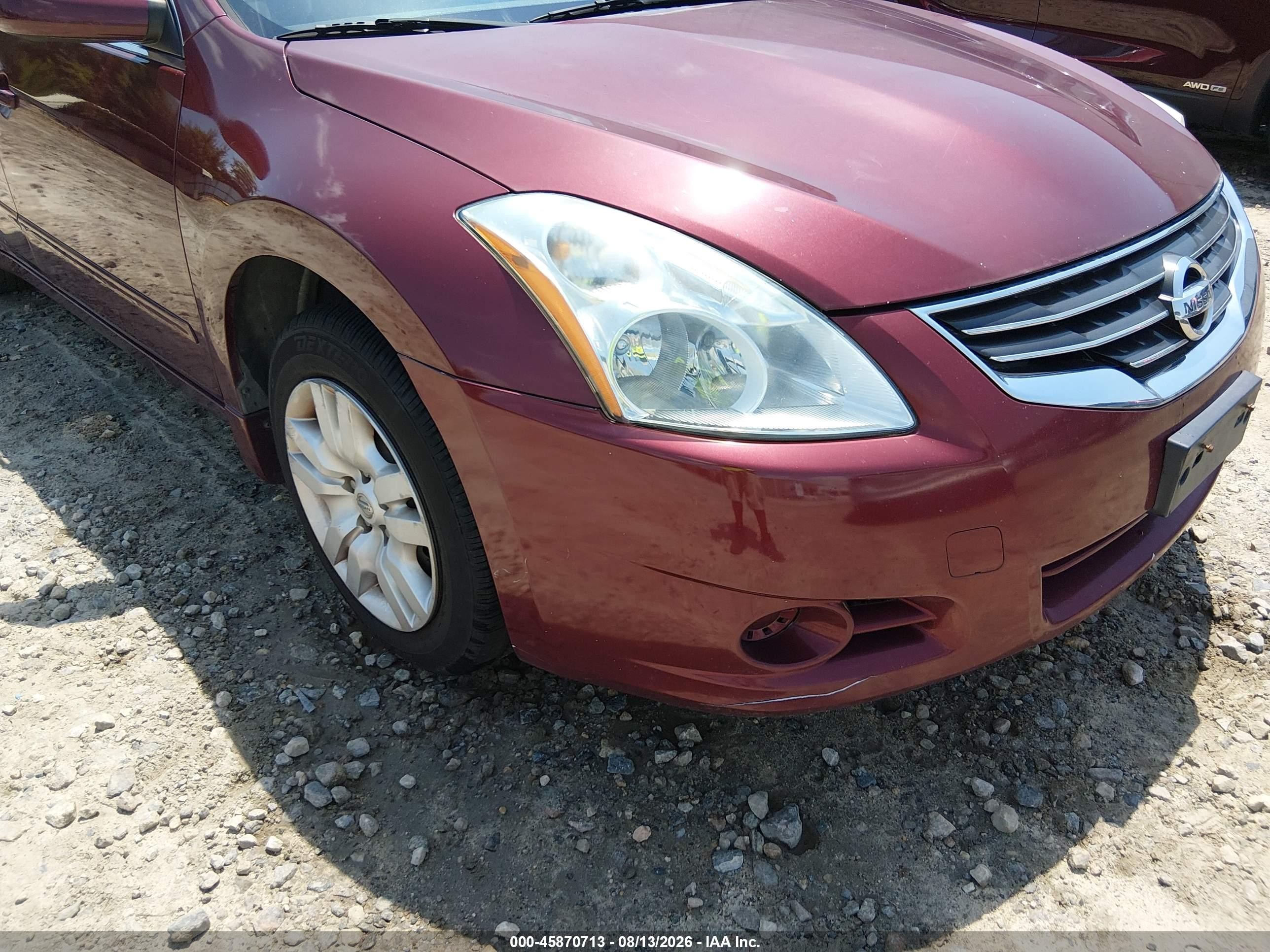 2010 Nissan Altima 2.5 S Burgundy vin: 1N4AL2AP4AN552470