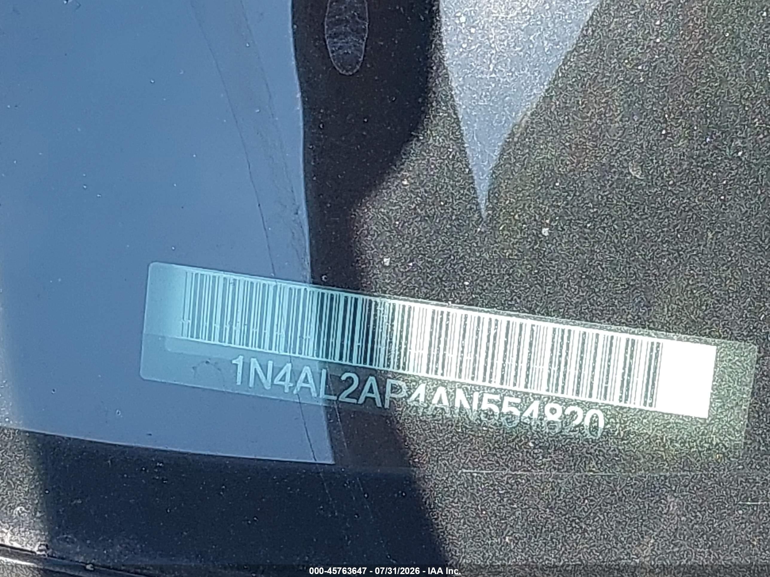 2010 Nissan Altima 2.5 S Серебряный vin: 1N4AL2AP4AN554820
