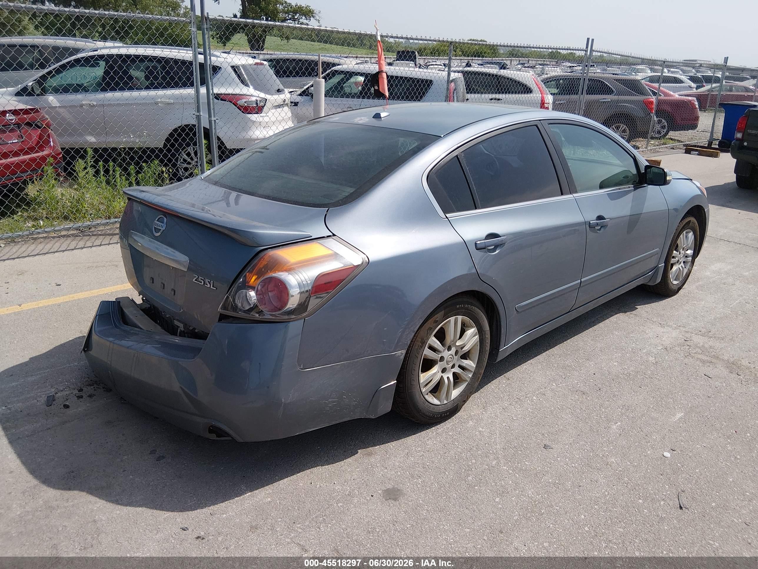 2011 Nissan Altima 2.5 S Light Blue vin: 1N4AL2AP4BN410797