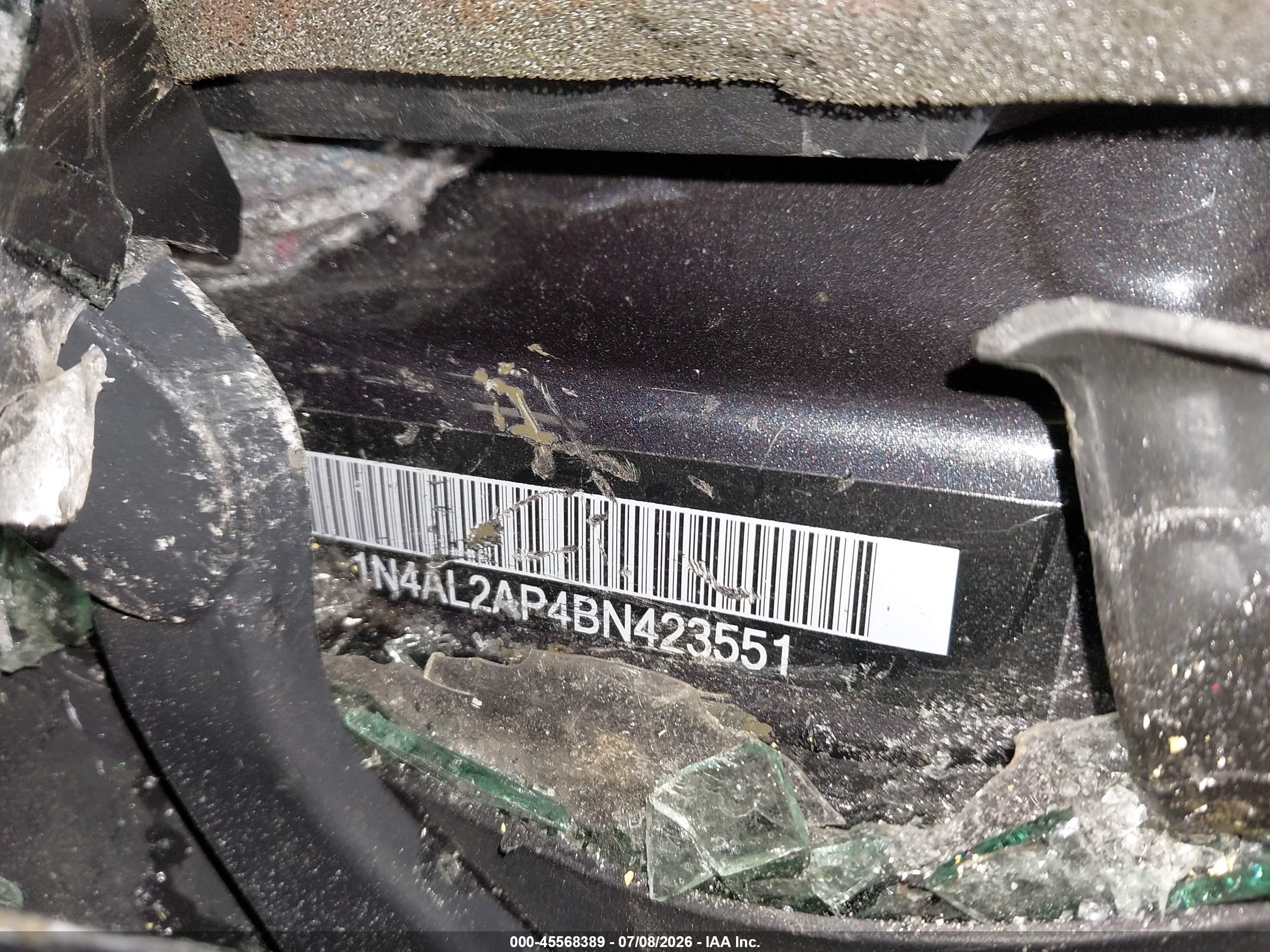 2011 Nissan Altima 2.5 Gray vin: 1N4AL2AP4BN423551
